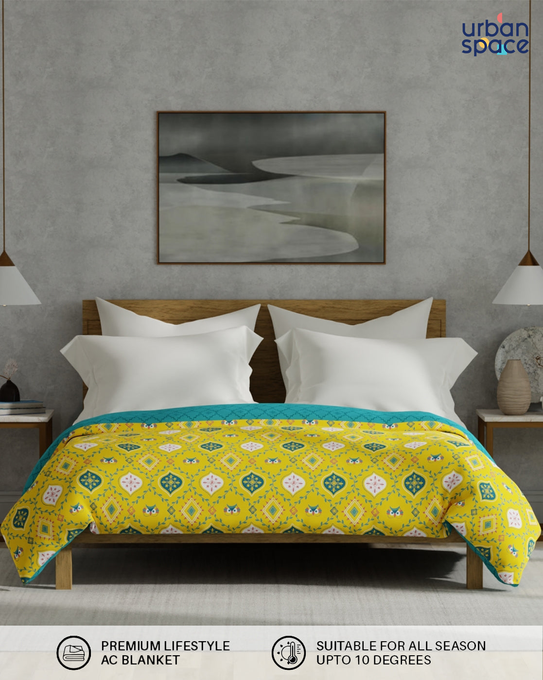 Urban Space -Home Furnishing Store Microfiber 120 GSM All Season AC Blanket / Dohar for bedroom - Japan