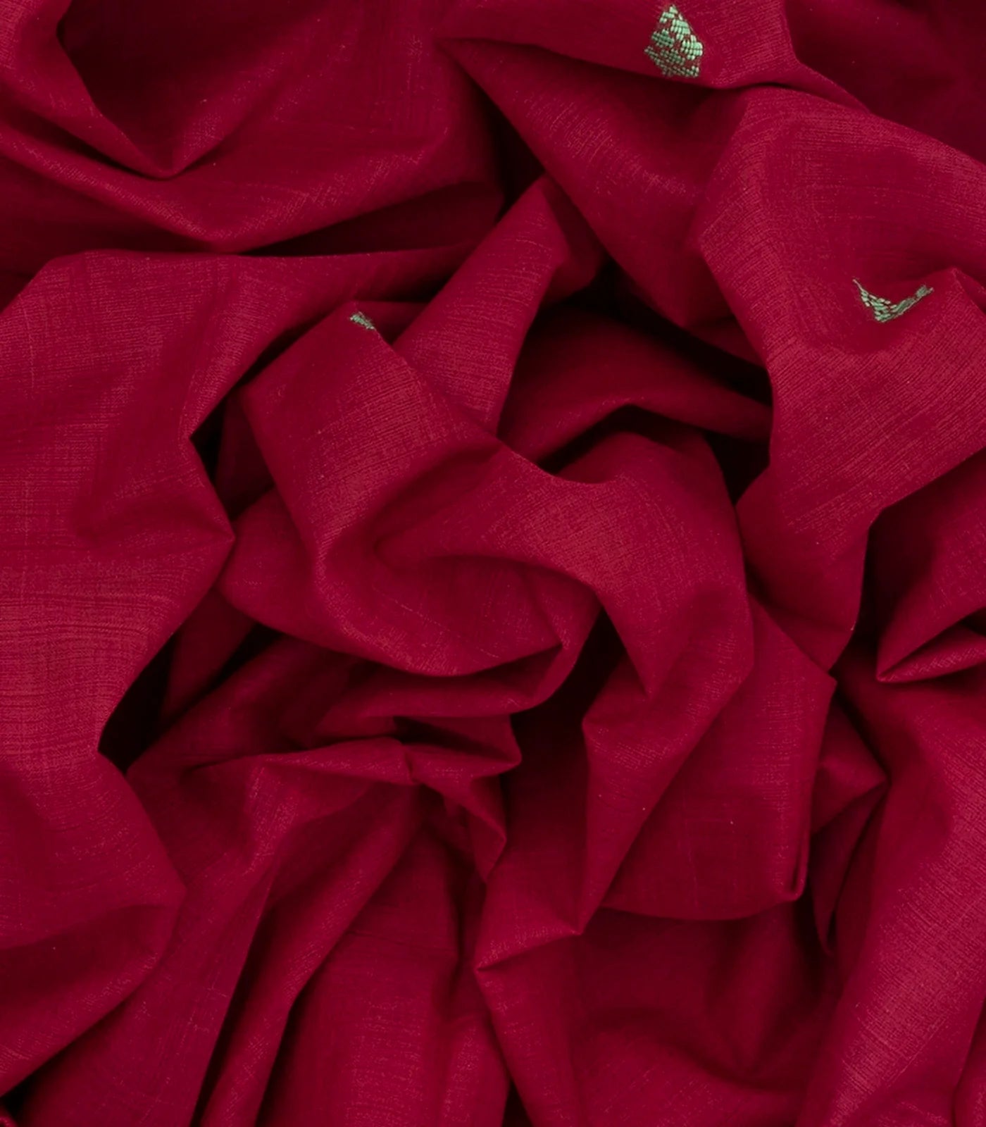 RmKV Crimson Handloom Kadapa Cotton Saree With Buttas-Crimson - view 3