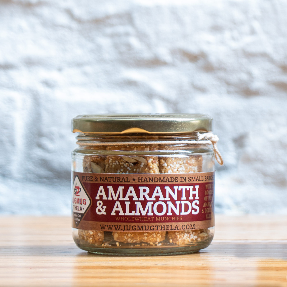 Amaranth almond wholewheat – JUGMUG THELA Amaranth & Almond Wholewheat Munchies