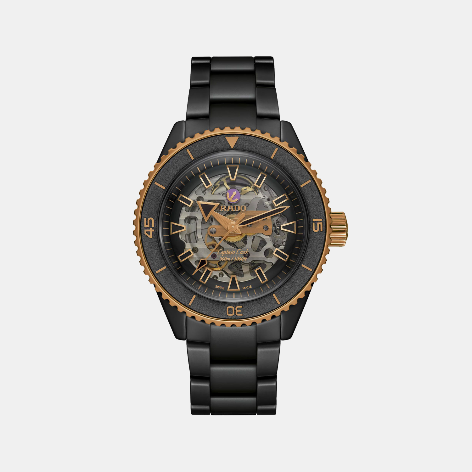 Rado Captain Cook Men Automatic Black Dial Analog Titanium Watch R32192152