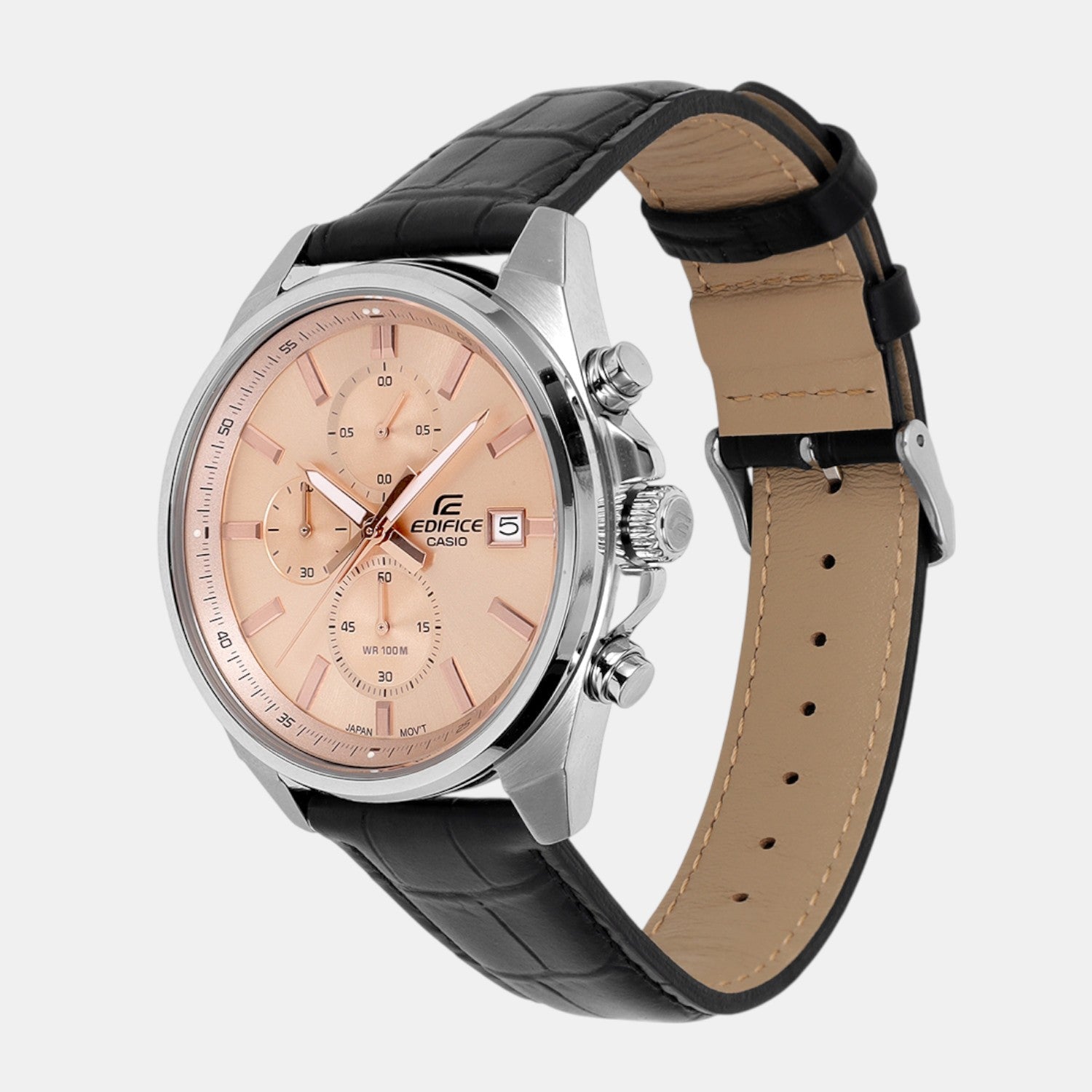 Casio Edifice Men Quartz Peach Dial Analog Stainless Steel Watch ED664 - view 4