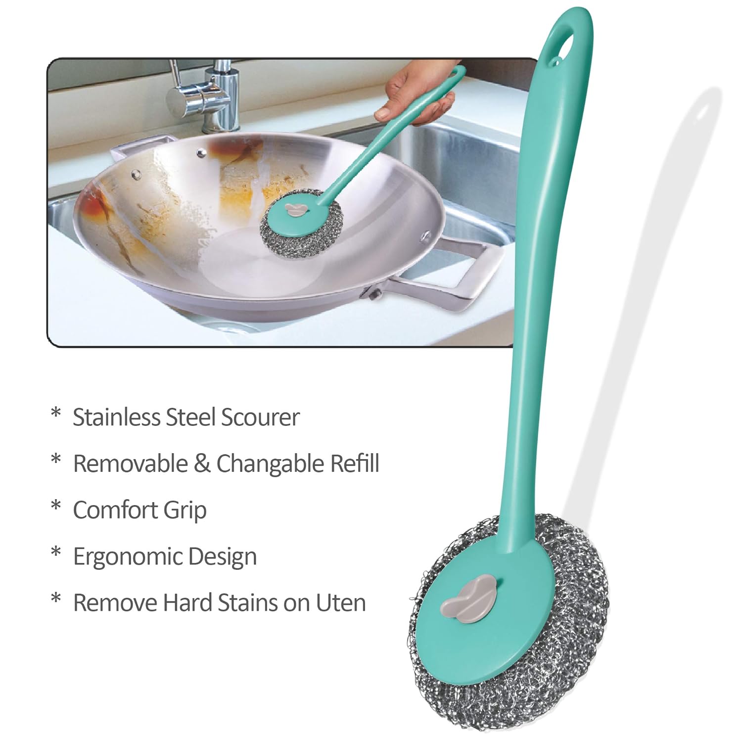 Handy Scourer (Spotzero by Milton) – Aqua Green - view 2