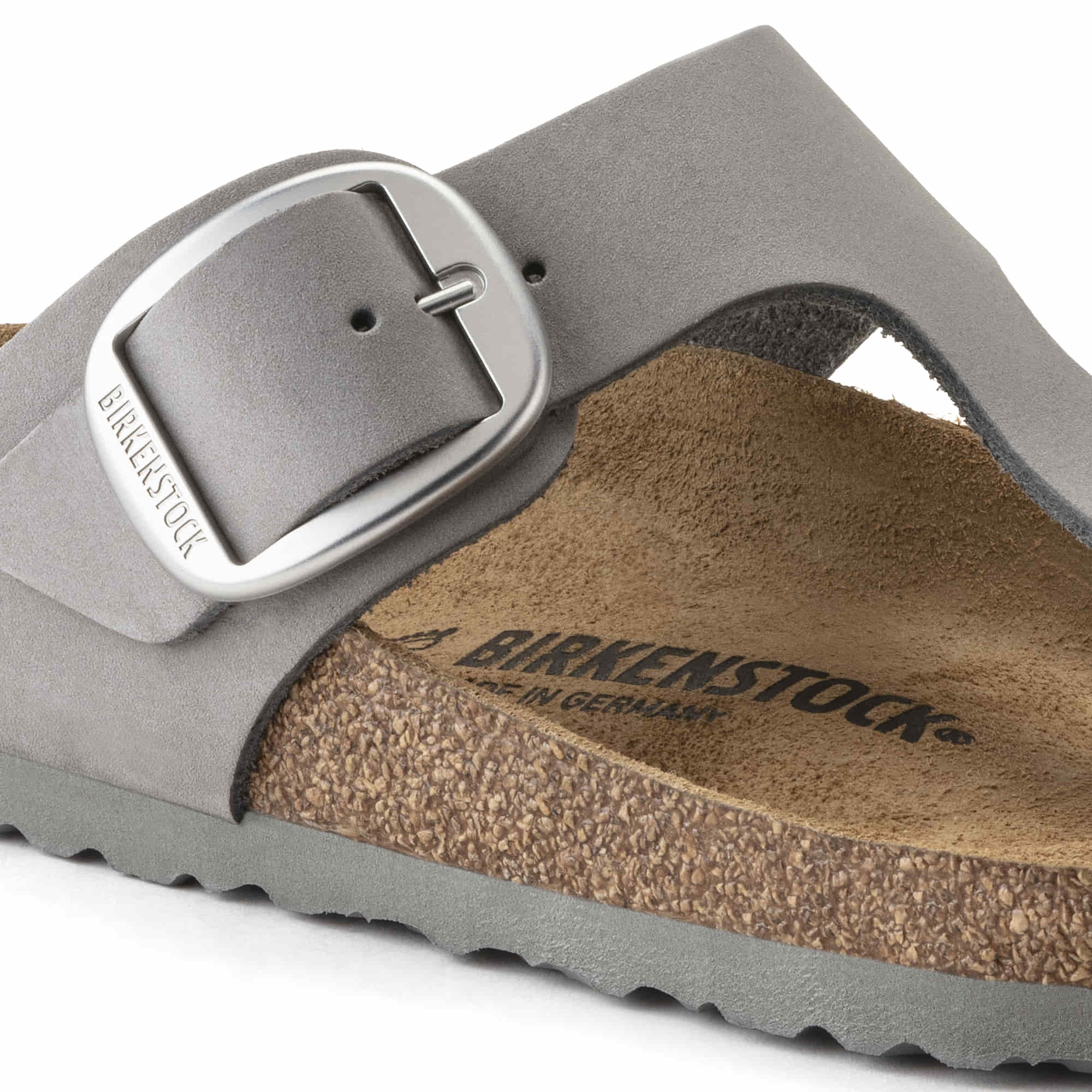 Birkenstock Gizeh Big Buckle Nubuck Leather – Gray Gray/Dove Gray - view 5