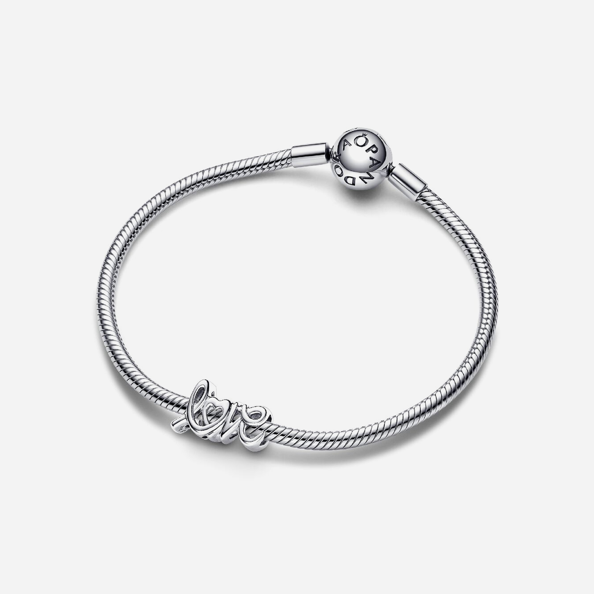 Pandora Handwritten Love Charm Sterling Silver - view 2