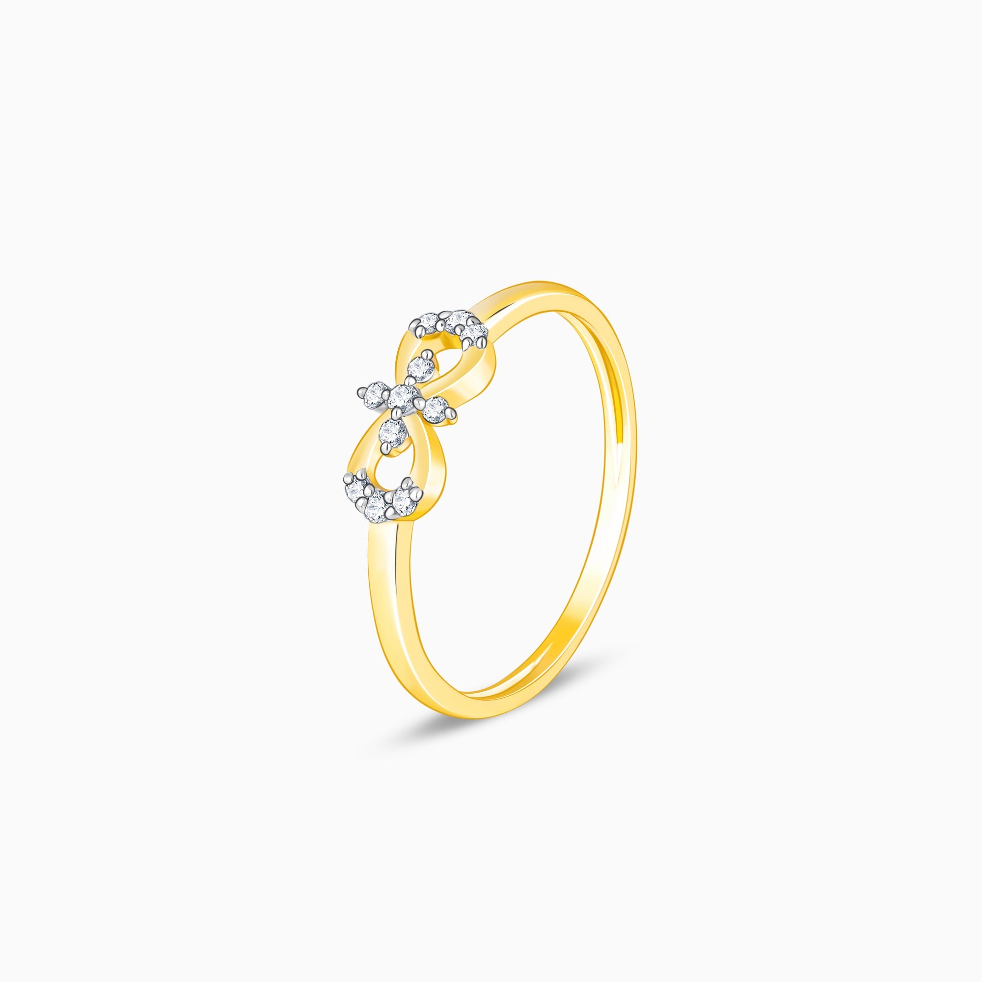 GIVA Jewellery Gold Forever You Diamond Ring - view 4
