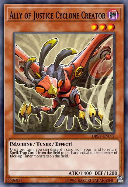 Yu-Gi-Oh! Ally of Justice Cyclone Creator - DREV-EN092 - Secret Rare - 1st Edition