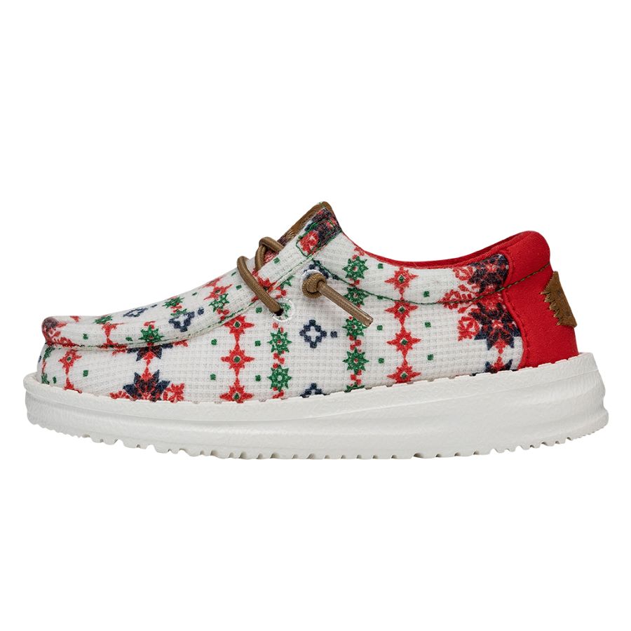 HEYDUDE shoes Wally Toddler Ugly Sweater Cool Yule - Holiday Cream