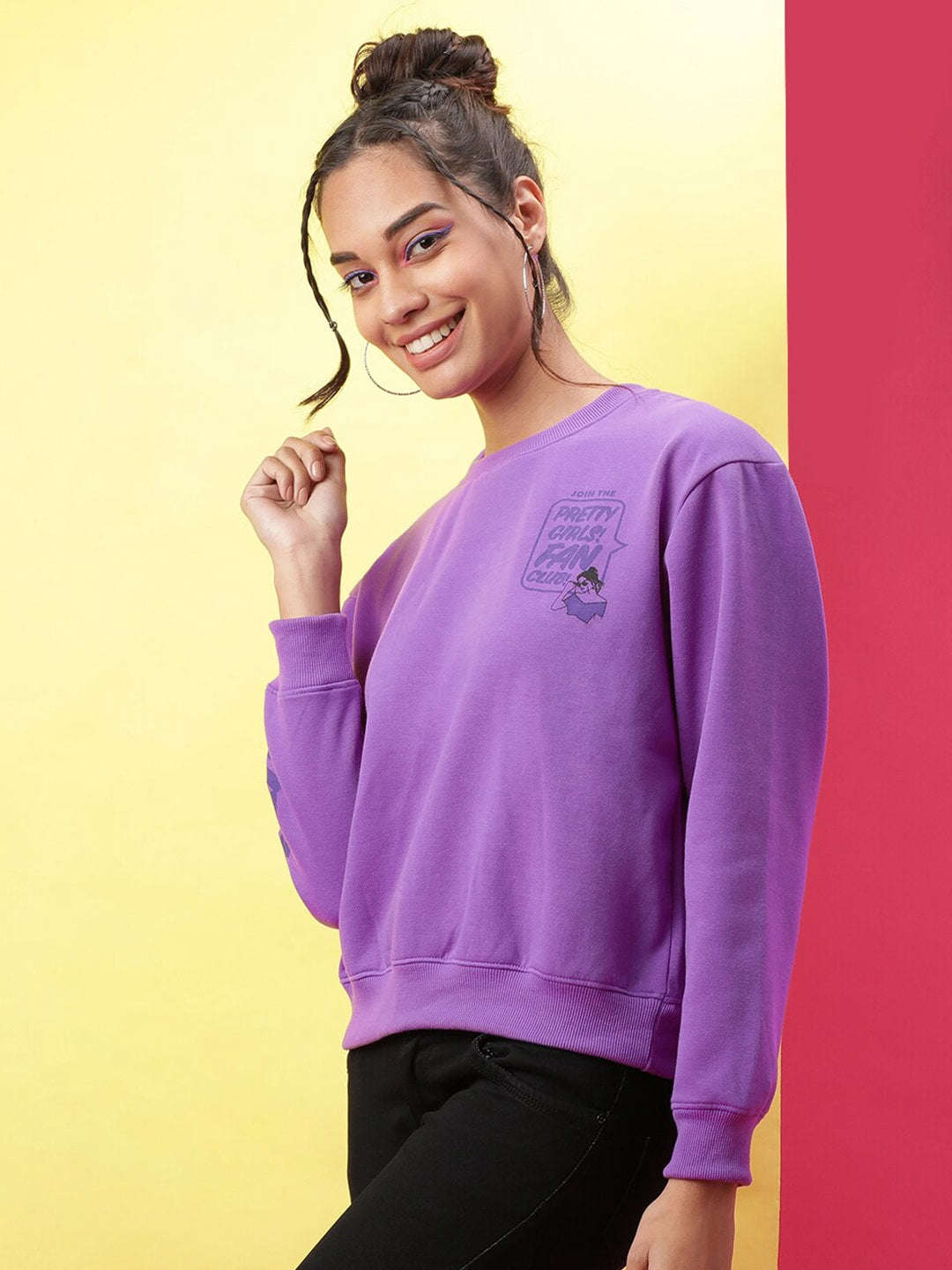 Freehand By The Indian Garage Co Women's Back Printed Regular Fit Sweatshirt - view 4
