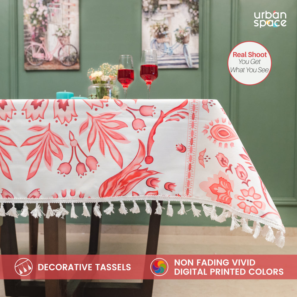 Urban Space Home Furnishing Sicilia : Anti Skid & Water resistant Linen textured Premium table cover for dining table - Rhythm - view 2