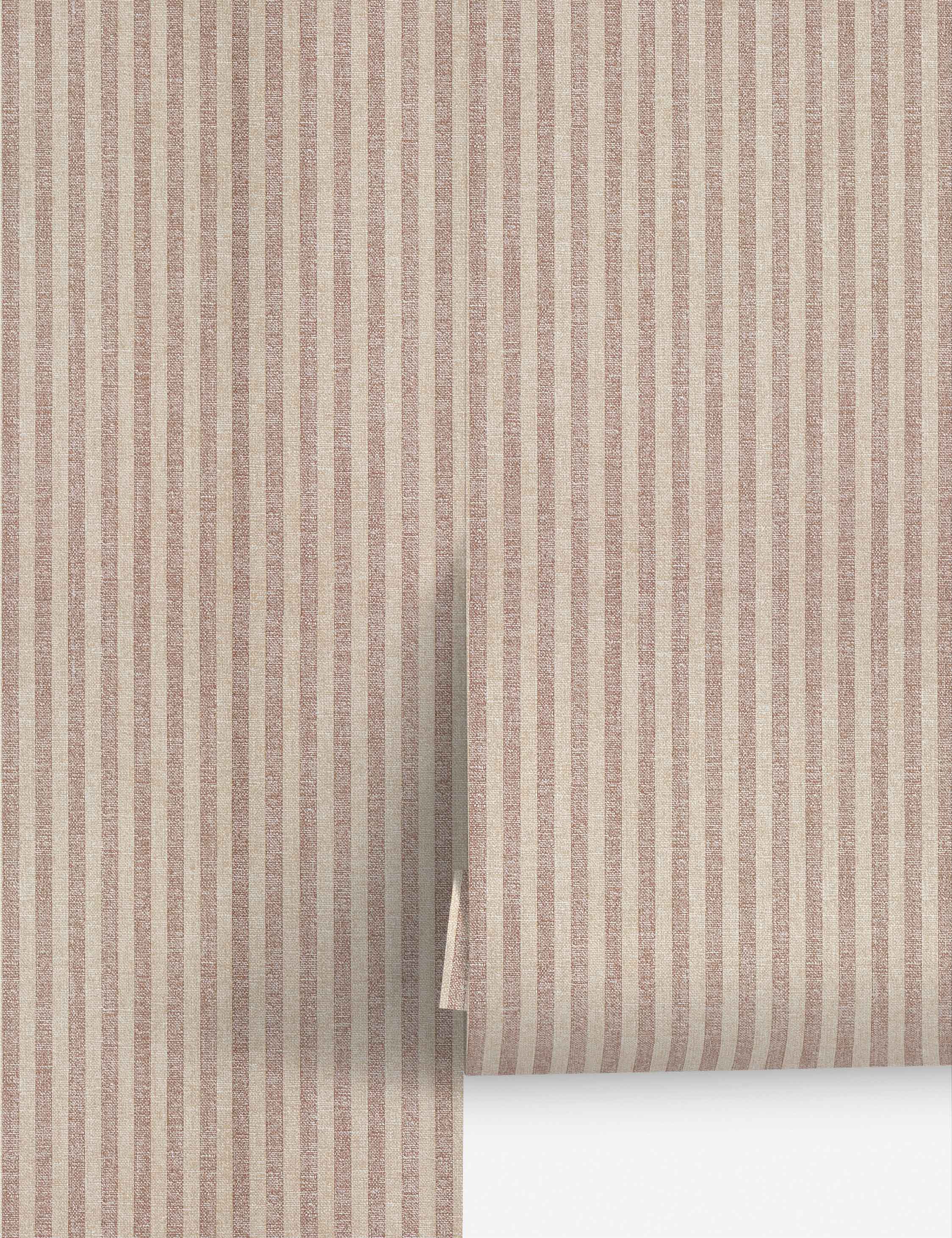 Lulu and Georgia Charles Street Stripe Textured Peel + Stick Wallpaper by Jeremiah Brent