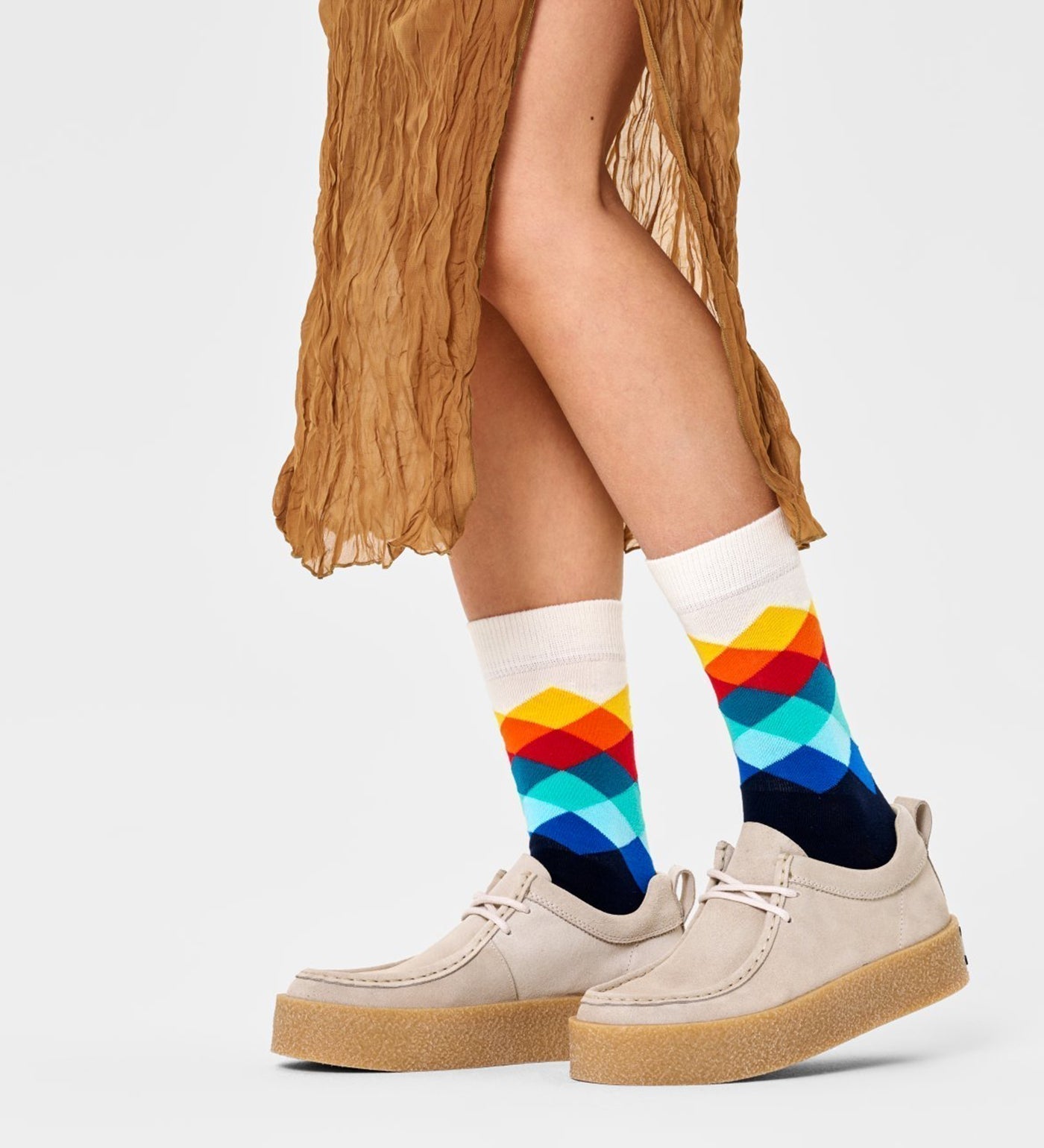 Happy Socks Unisex Faded Diamond Crew Length Socks for Women and Men - view 5