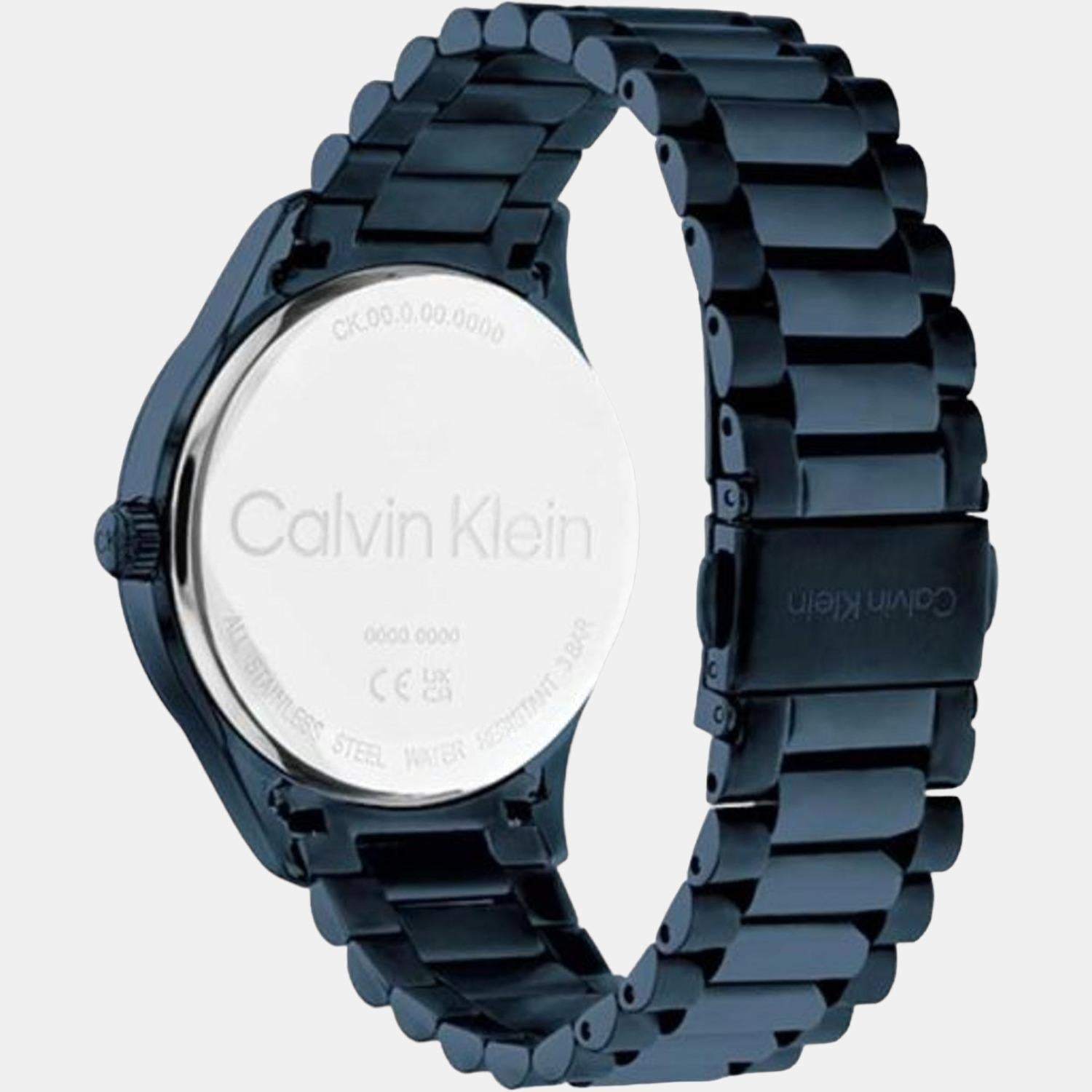 Calvin Klein Ck Iconic Unisex Quartz Blue Dial Analog Stainless Steel Watch 25200166 - view 3
