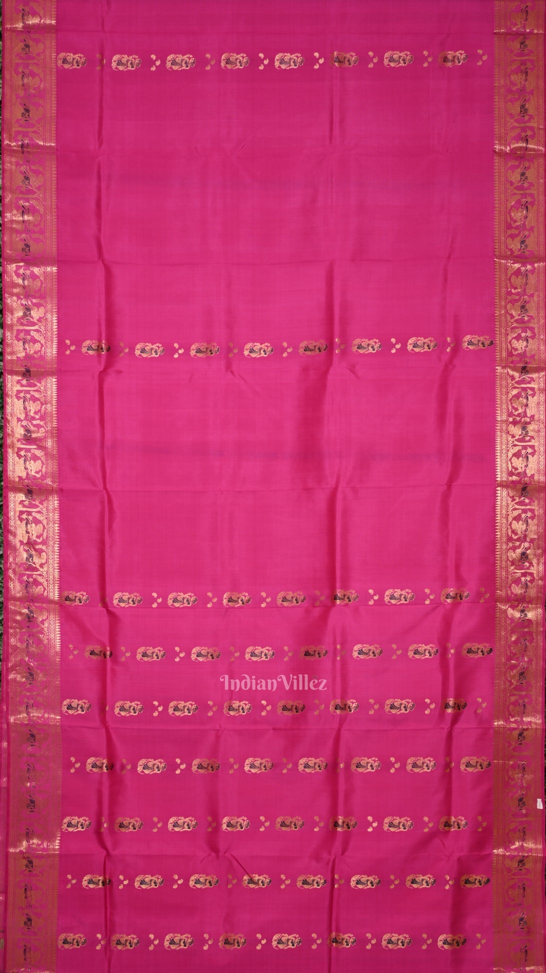 IndianVillèz Rani Pink Handwoven Baluchari Silk Saree - view 3