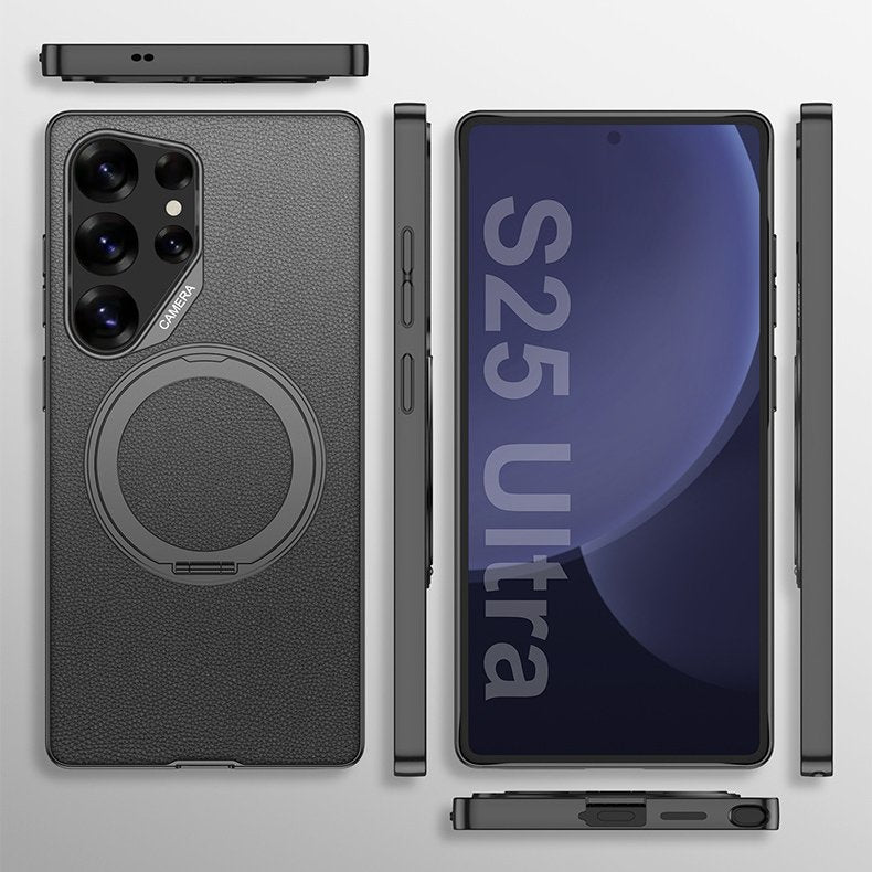 Million Cases Swivel Leather Rotating Ring Bracket Case - Samsung