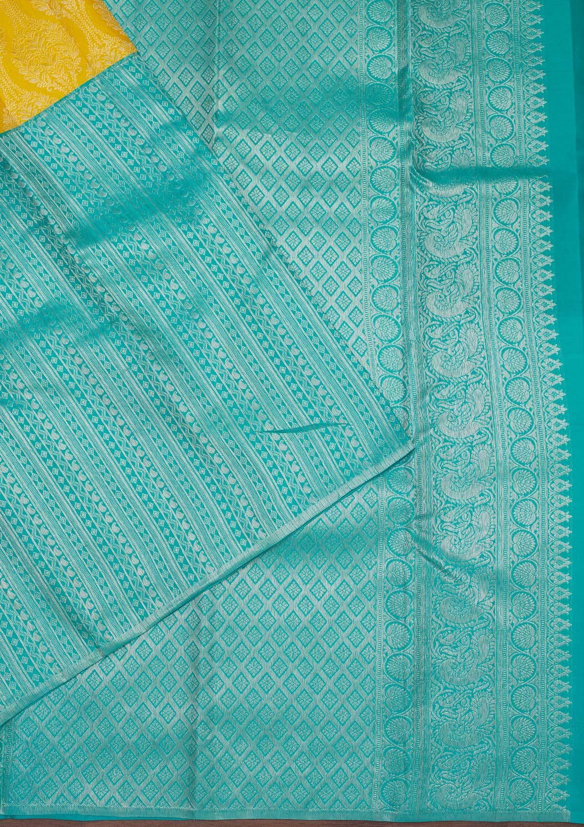 Koskii Sky Blue Zariwork Pure Silk Saree – Women's - view 3