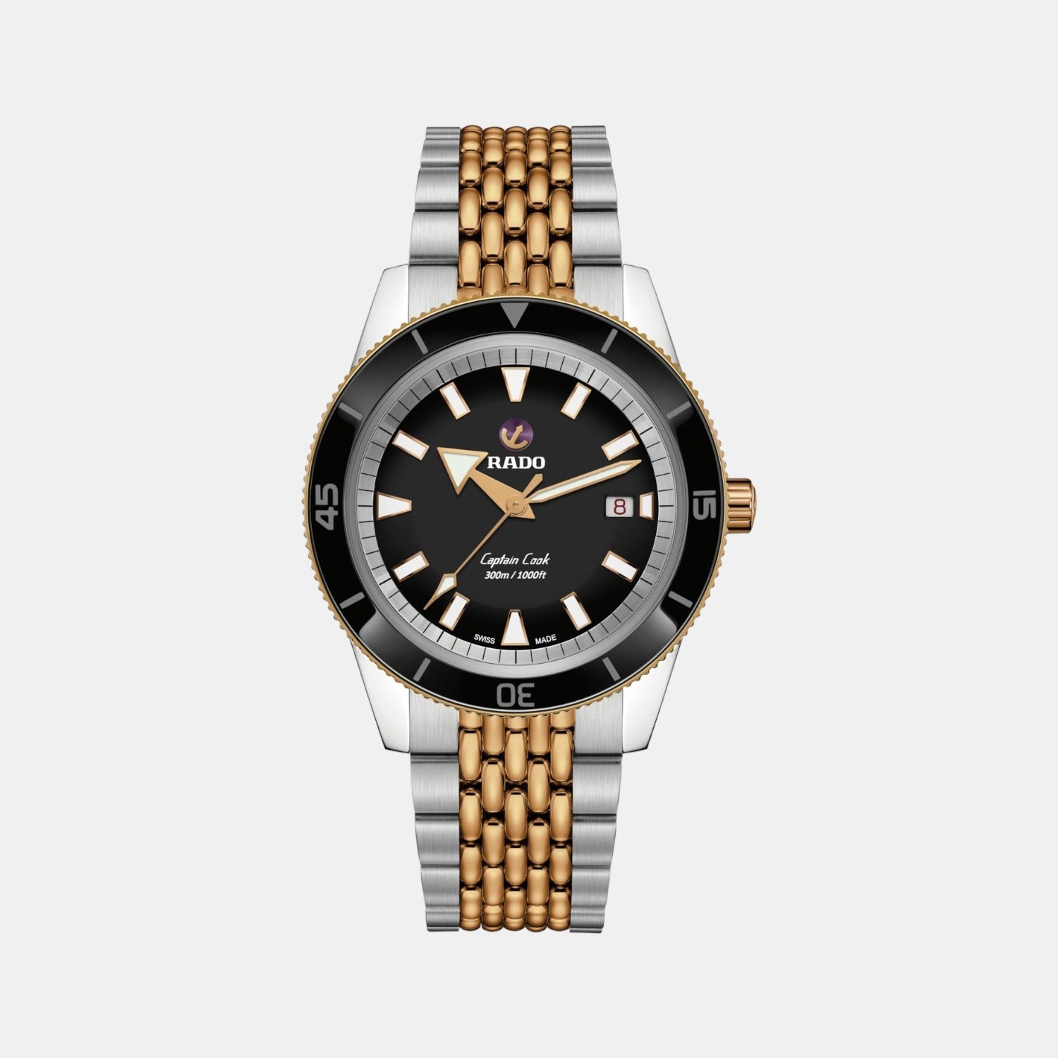 Rado Captain Cook Men Automatic Black Dial Analog Stainless Steel Watch R32137153