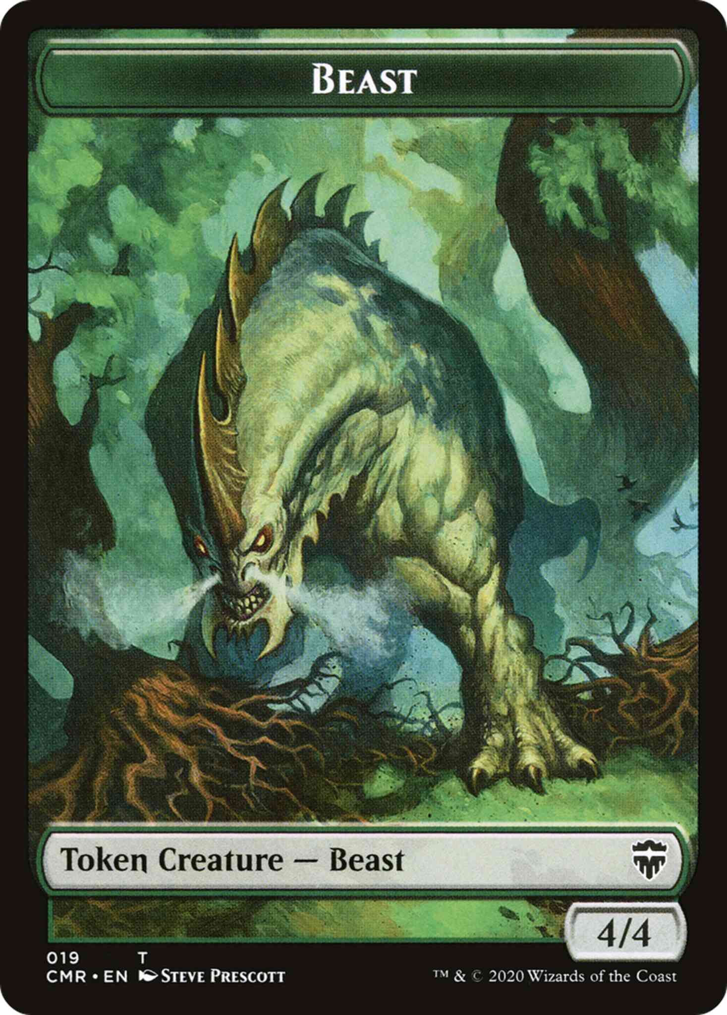 Beast token 19 – Magic Beast Token (19) // Elephant Token (20) [Commander Legends Tokens] [Non-Foil]