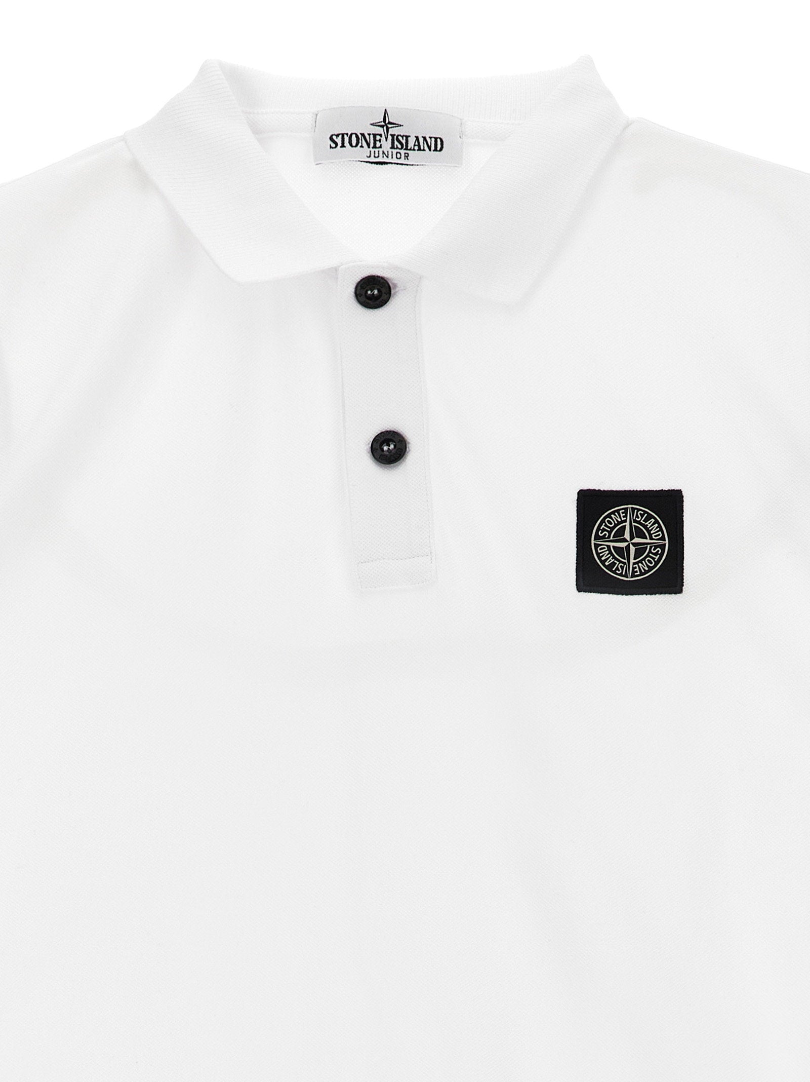 Stone Island Junior Compass Logo Polo Shirt – 95% cotton, 5% elastane - view 3