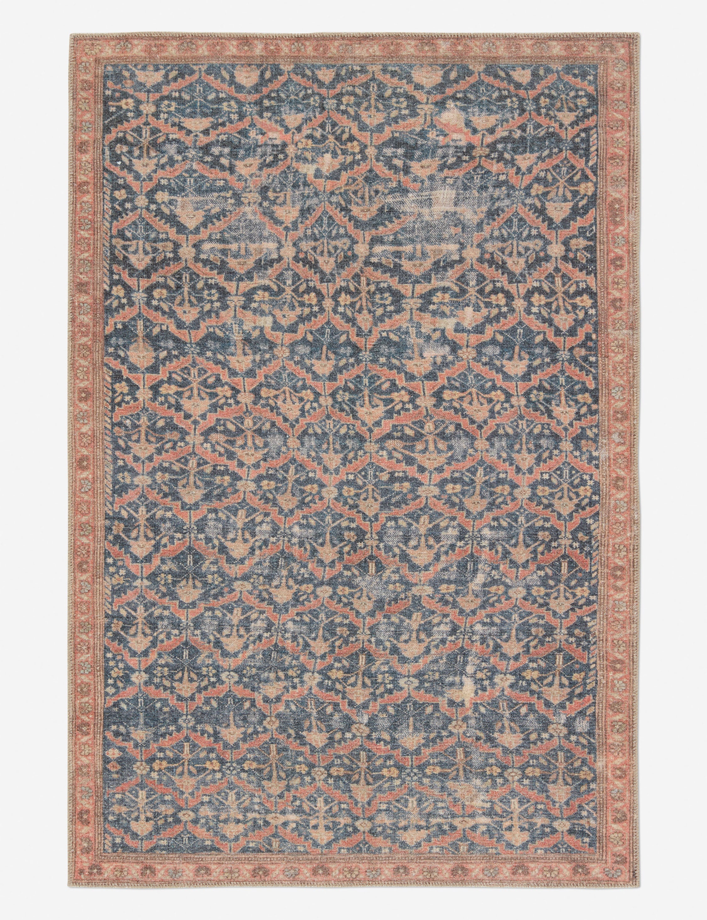 Lulu and Georgia Stellan Rug – Navy and Rust