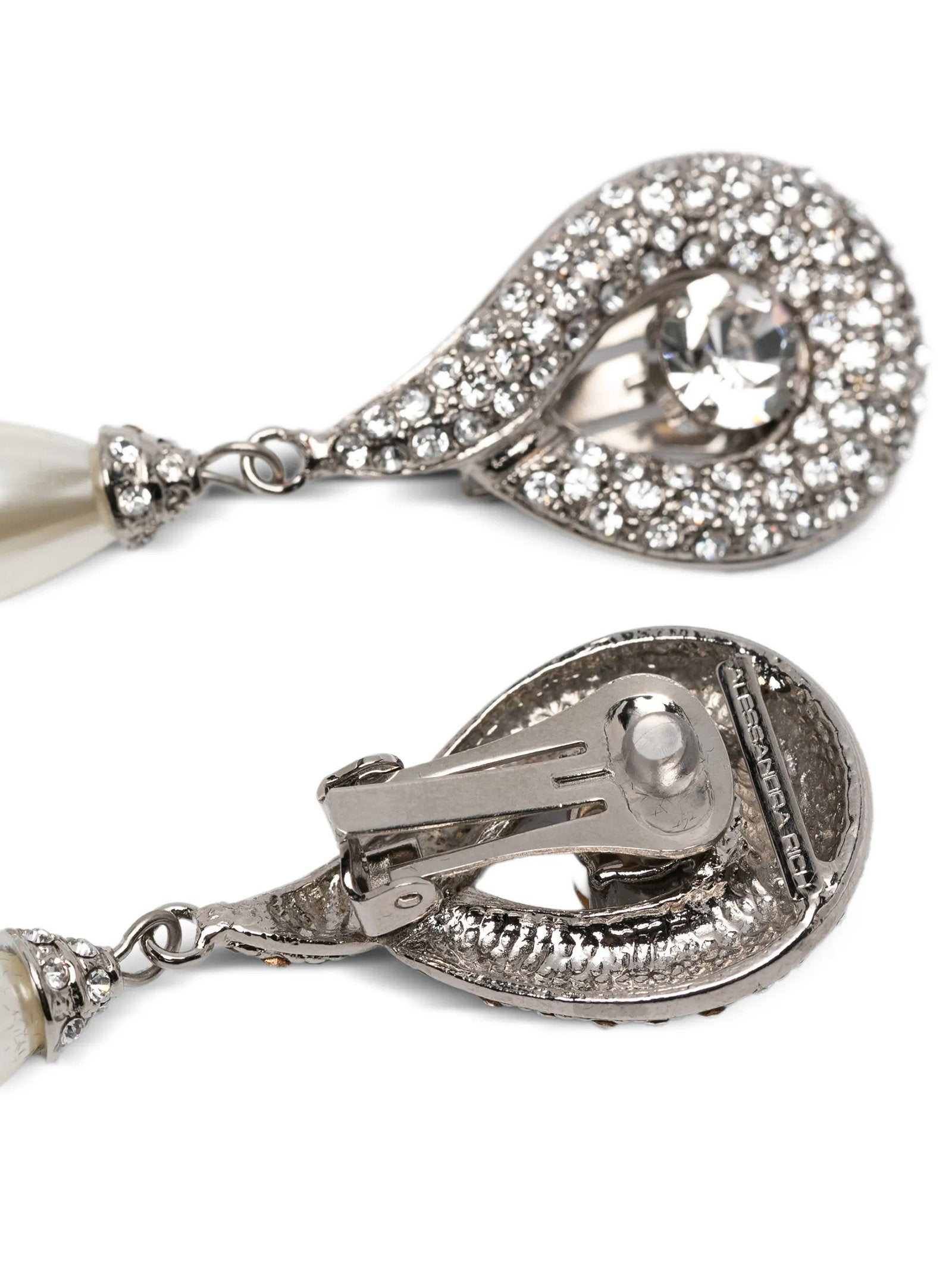 Alessandra Rich Pendant Pearl Earrings – 100% plastic - view 2