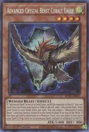 Yu-Gi-Oh! Advanced Crystal Beast Cobalt Eagle - BLCR-EN015 - Secret Rare - 1st Edition