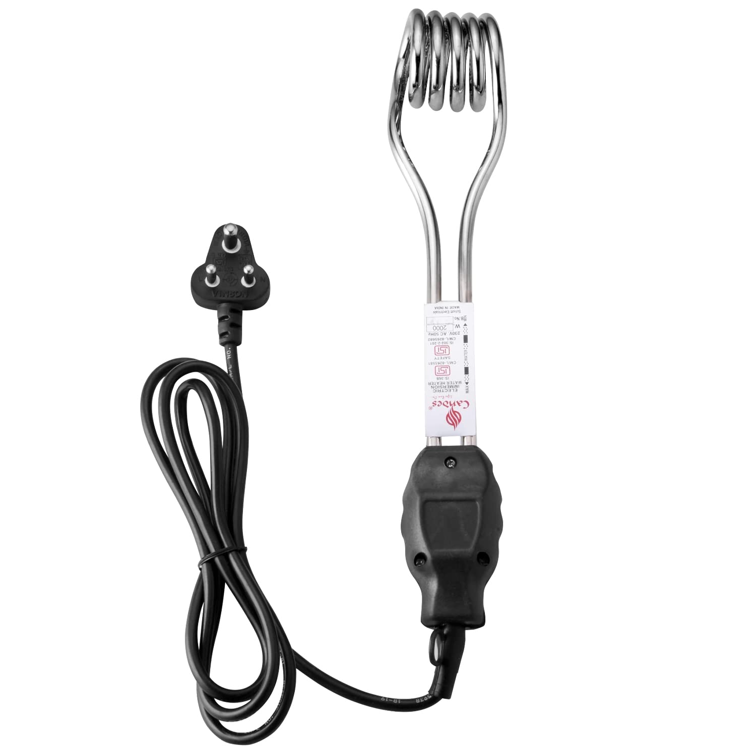Magic shock-proof water-proof – Candes Magic Shock-Proof & Water-Proof 2000 W Immersion Heater Rod (Black)