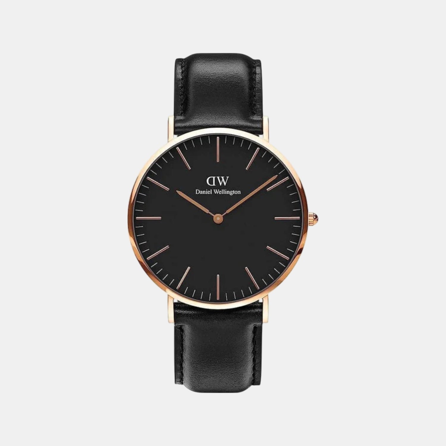 Daniel Wellington Classic Men Quartz Rose Gold Dial Analog Leather Watch DW00100127K