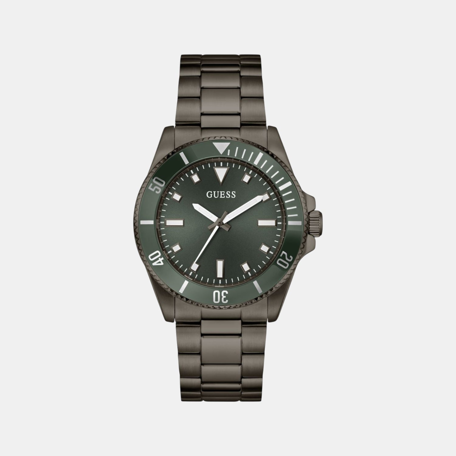 Guess Cliff Men Quartz Green Dial Analog Stainless Steel Watch GW0968G3