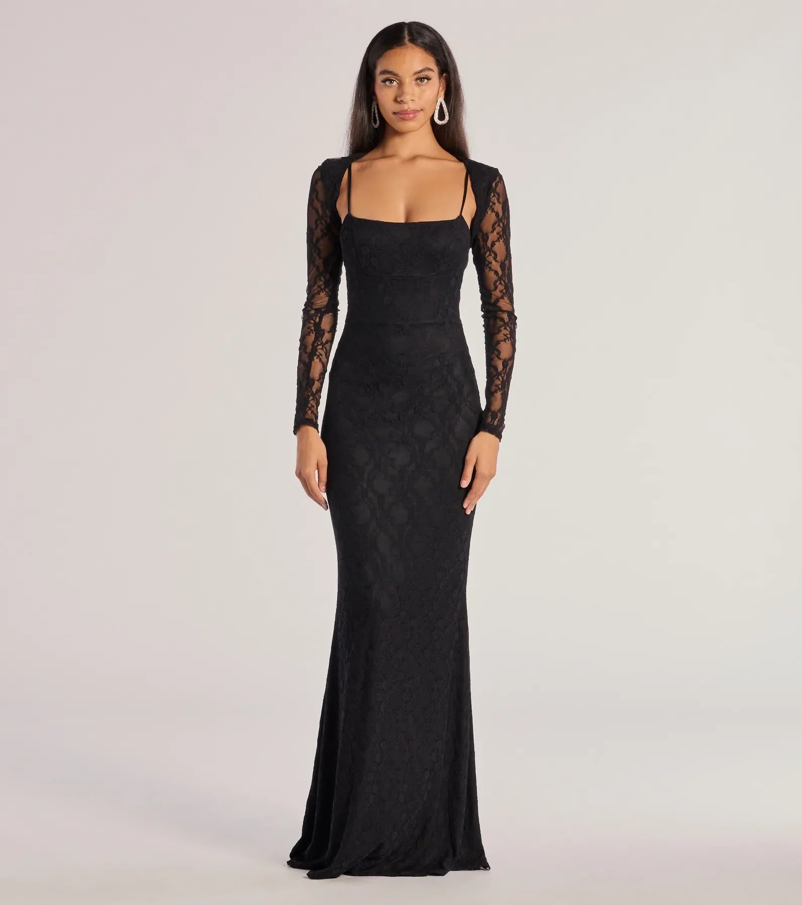 Windsor Adele Sleeveless Lace Mermaid Dress With Bolero