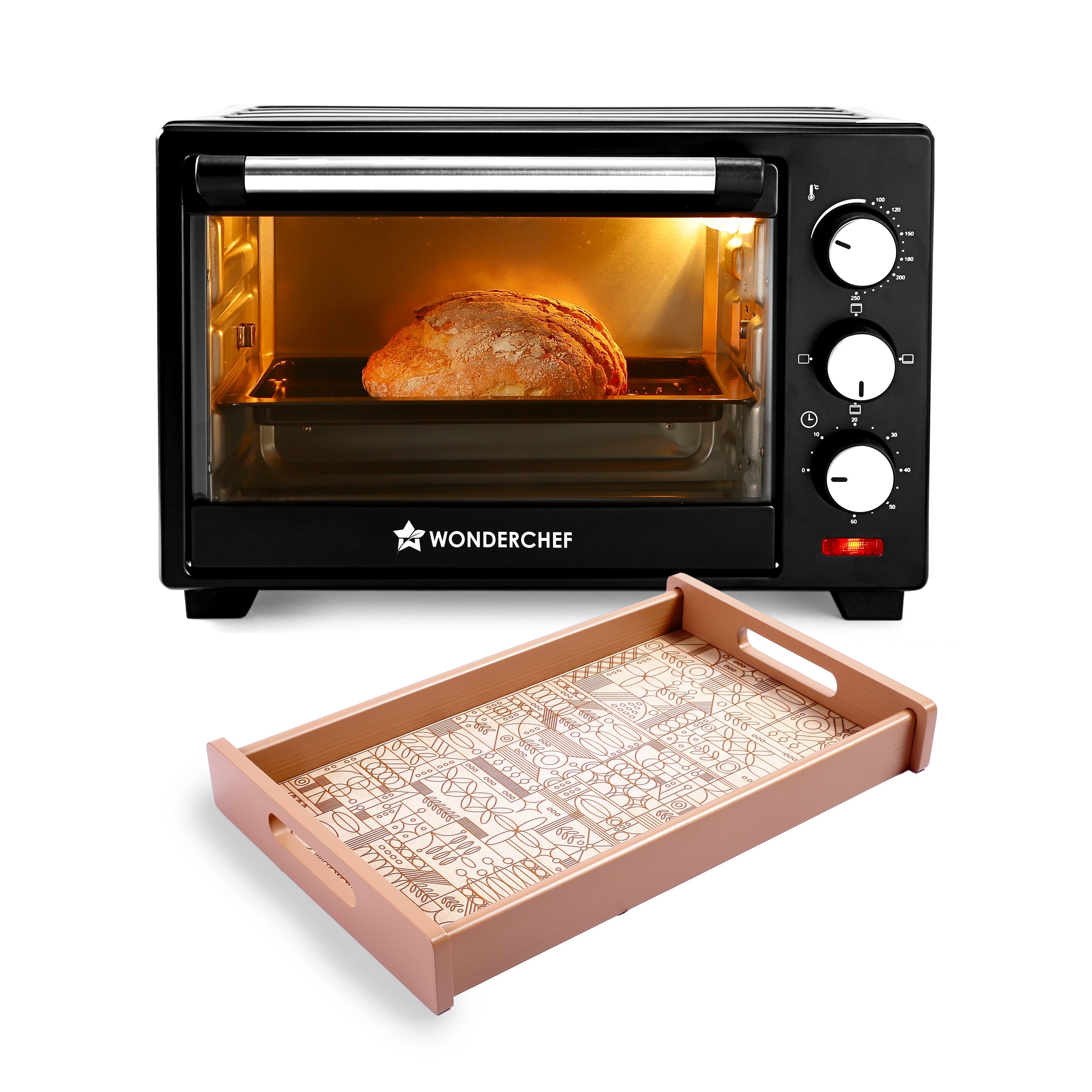 Otg wooden tray – Wonderchef OTG & Wooden Tray Gift Combo | 19L OTG