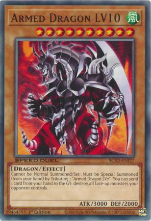 Yu-Gi-Oh! Armed Dragon LV10 - SGX3-ENI27 - Common - 1st Edition