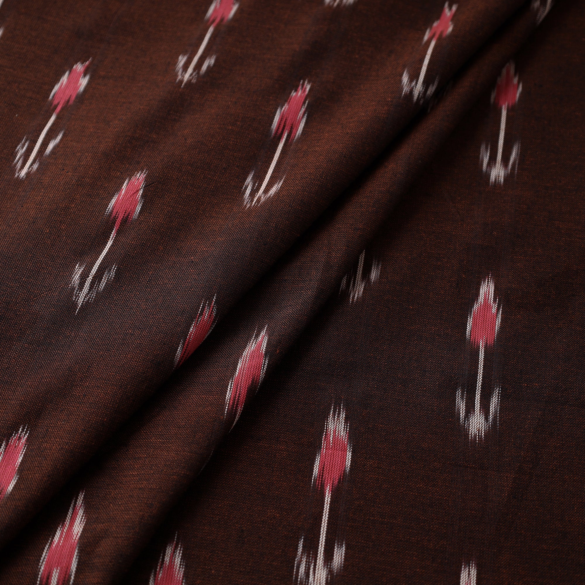 SOUTH KARGHA Brown - Pochampally Ikat Weave Cotton Fabric 07 - view 2