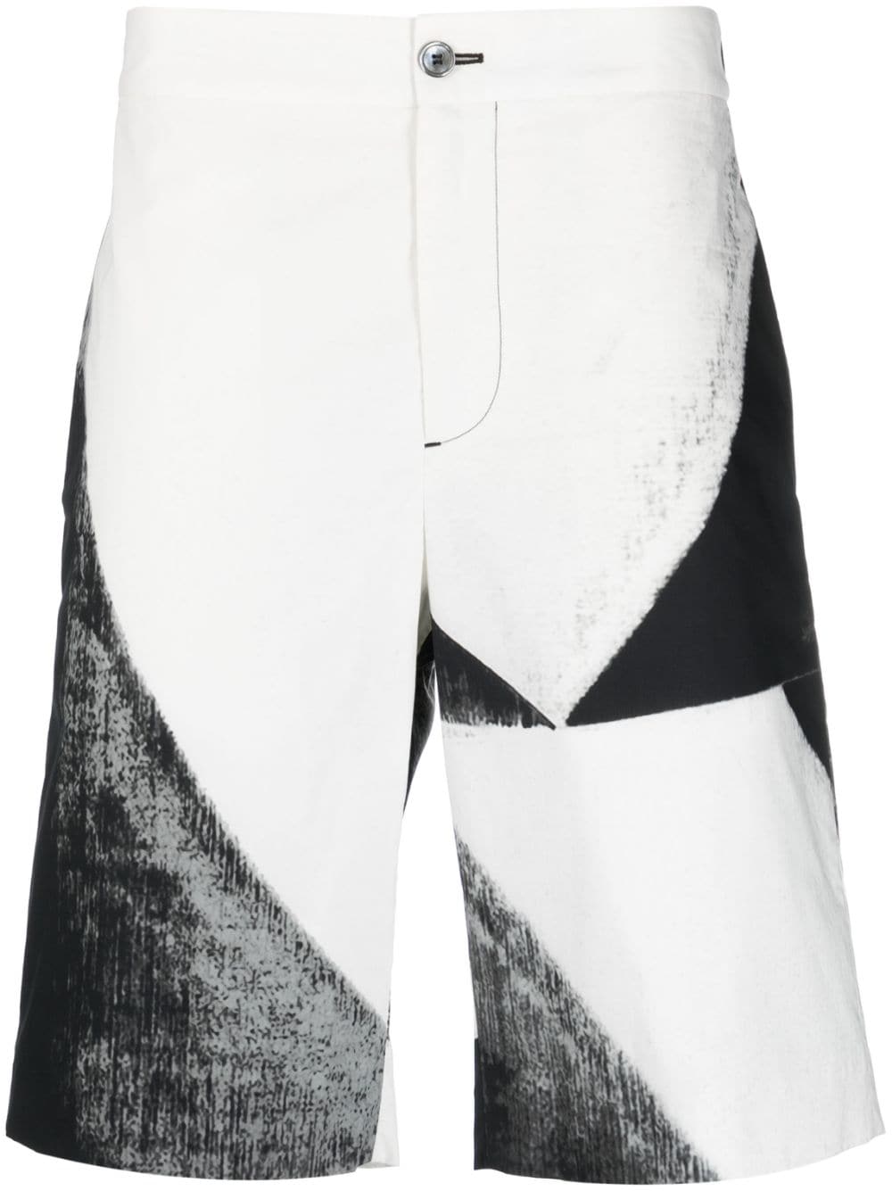 Alexander McQueen abstract-print cotton bermuda shorts