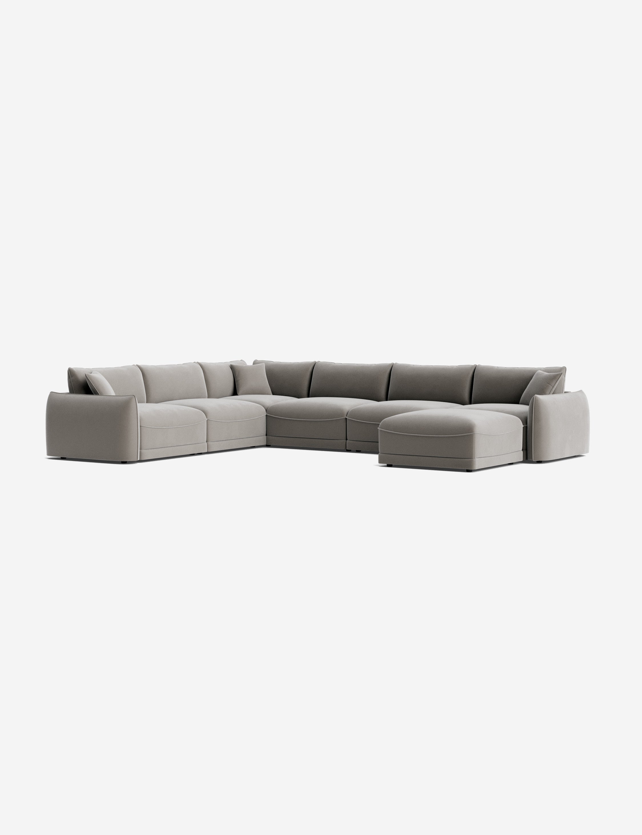 Lulu and Georgia Balmer Modular Corner Sectional Sofa With Ottoman - view 17