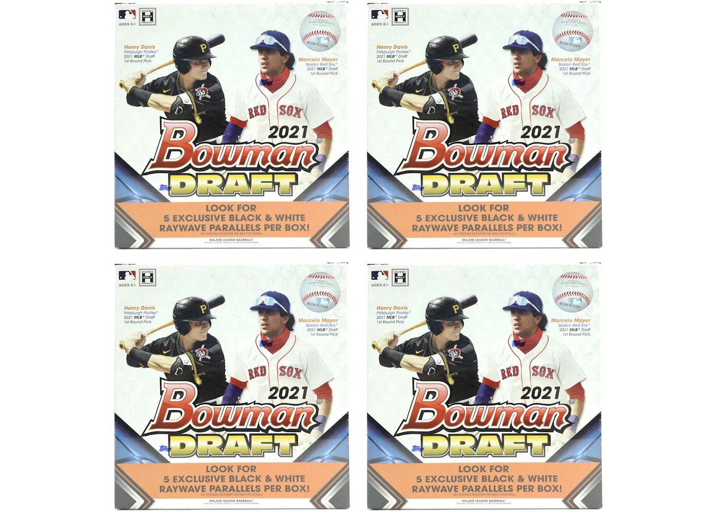 2021 Bowman Draft Baseball Hobby Lite Box 4x Lot