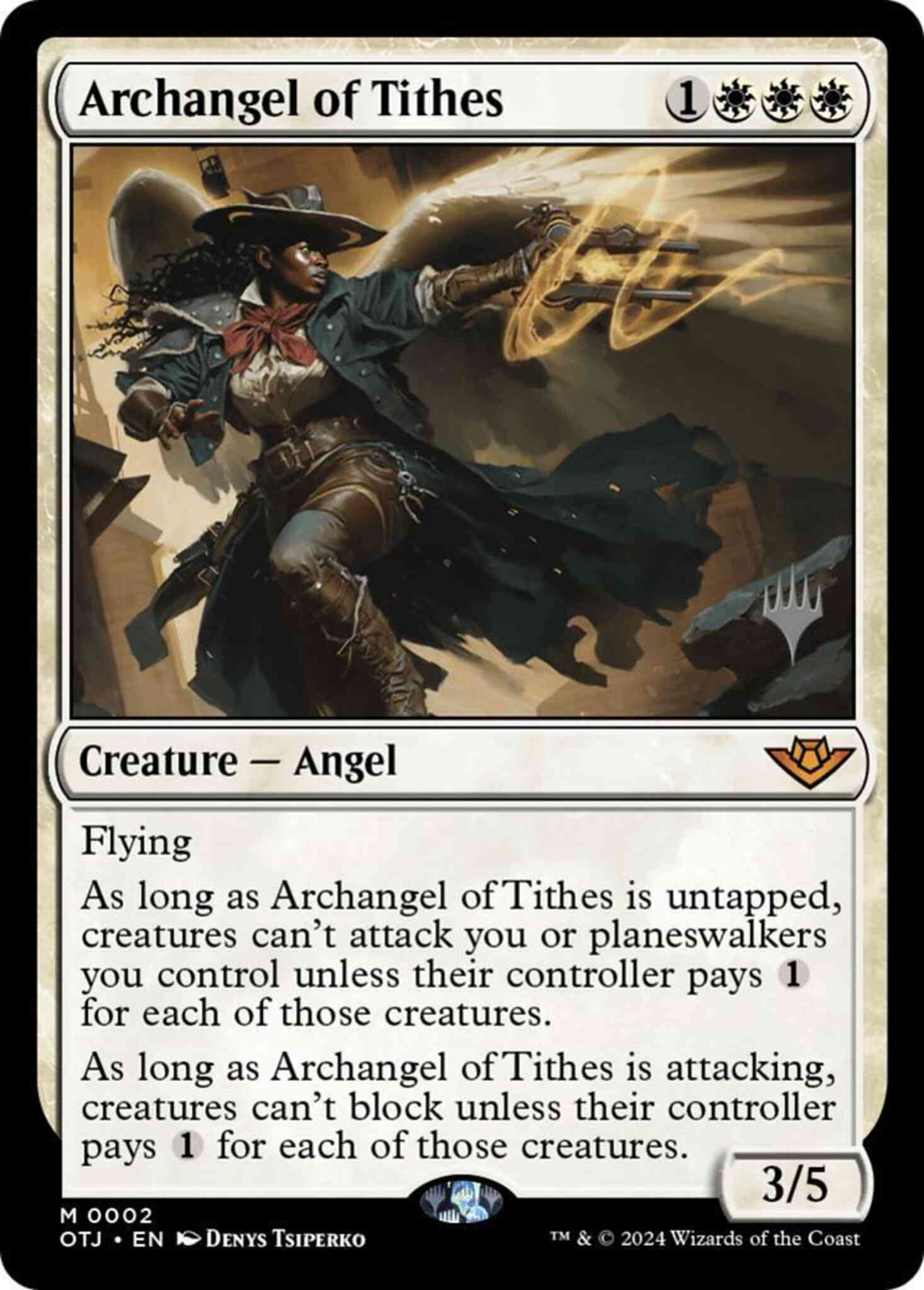 Magic Archangel of Tithes [2p] [Promo Pack] [Outlaws of Thunder Junction: Promos] [Non-Foil]