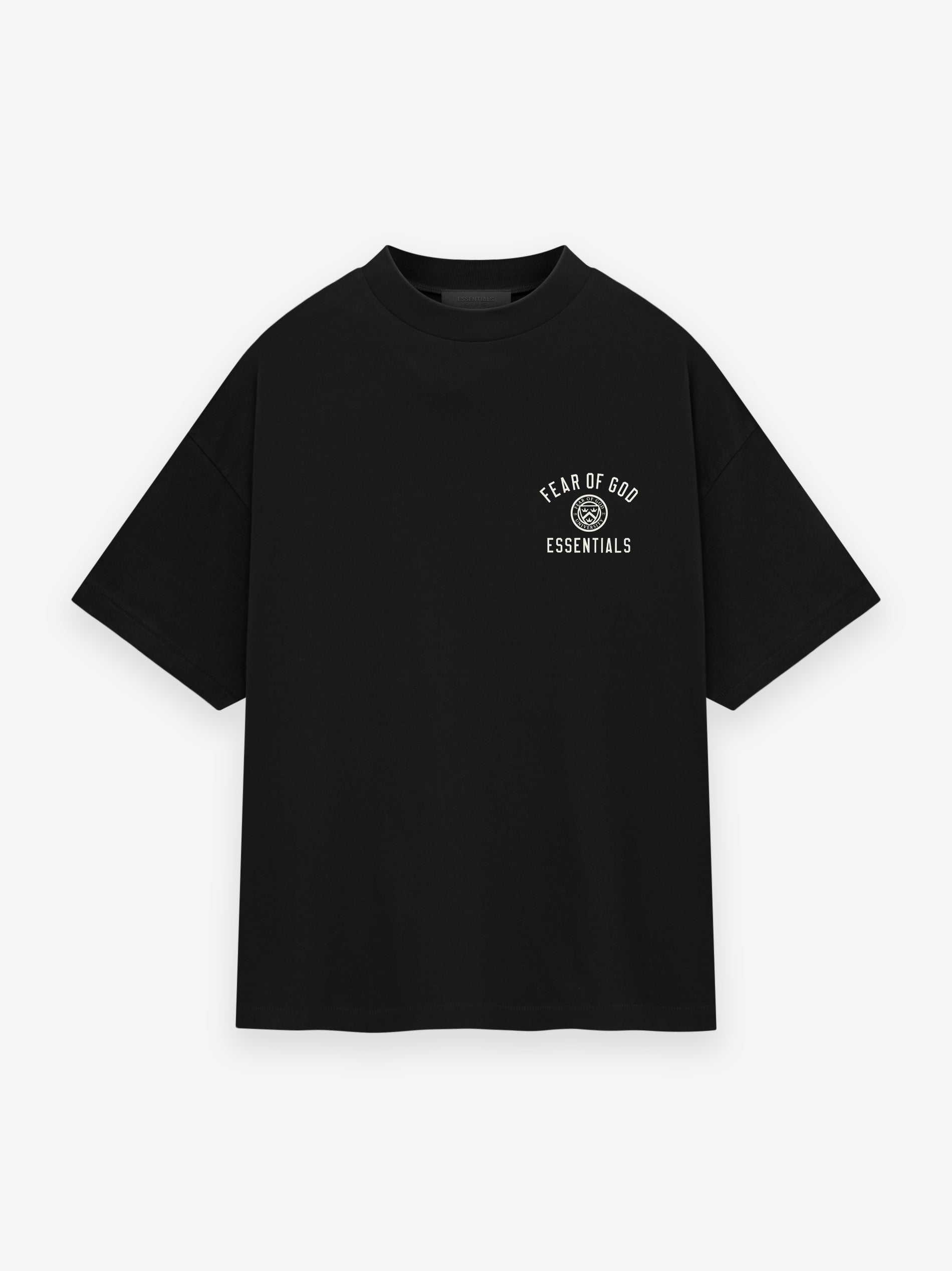 ESSENTIALS Jersey Crewneck Tee – Black