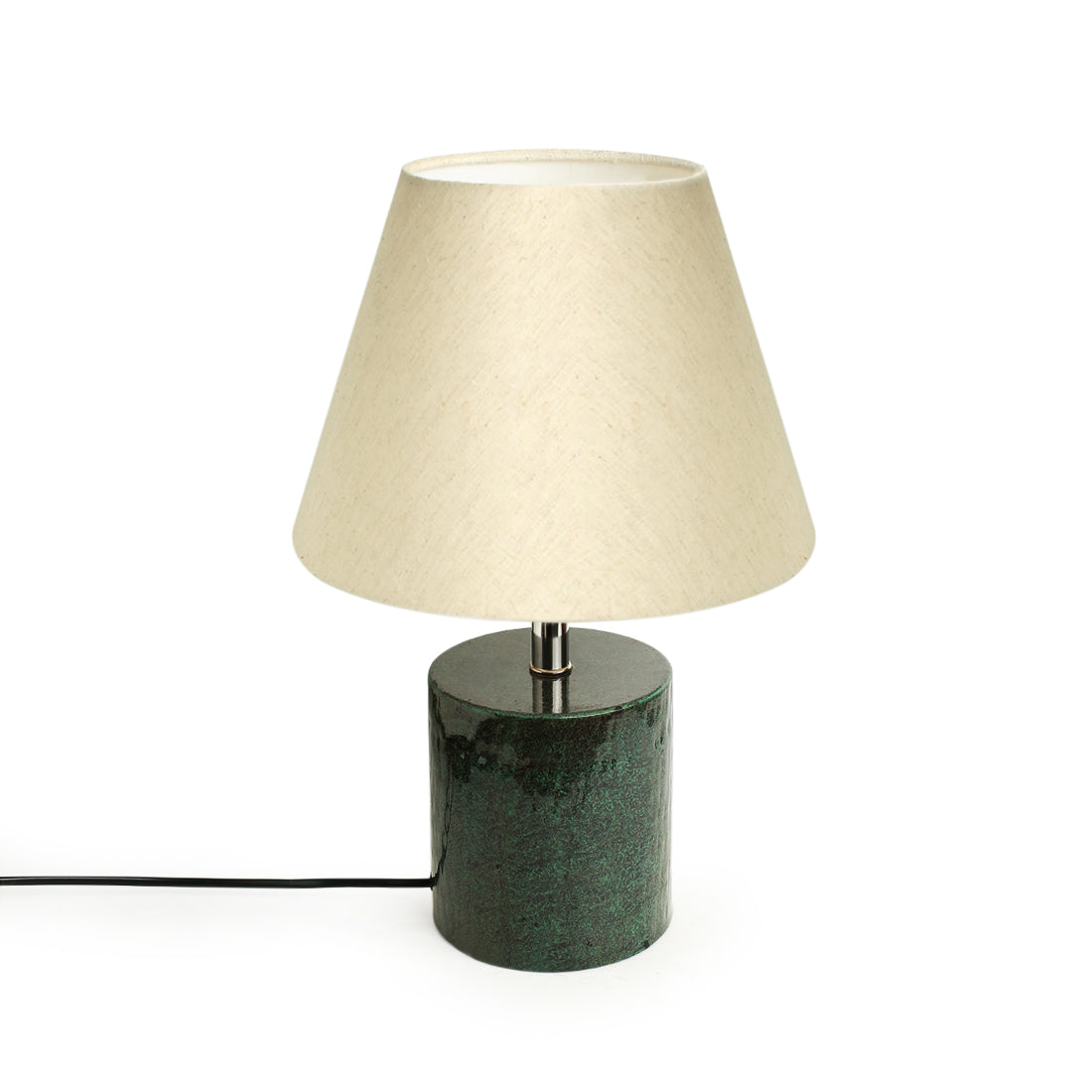 EXCLUSIVELANE 'Forest Trek' Handcrafted Table Lamp In Iron (16 Inch, Bottle Green) - view 3