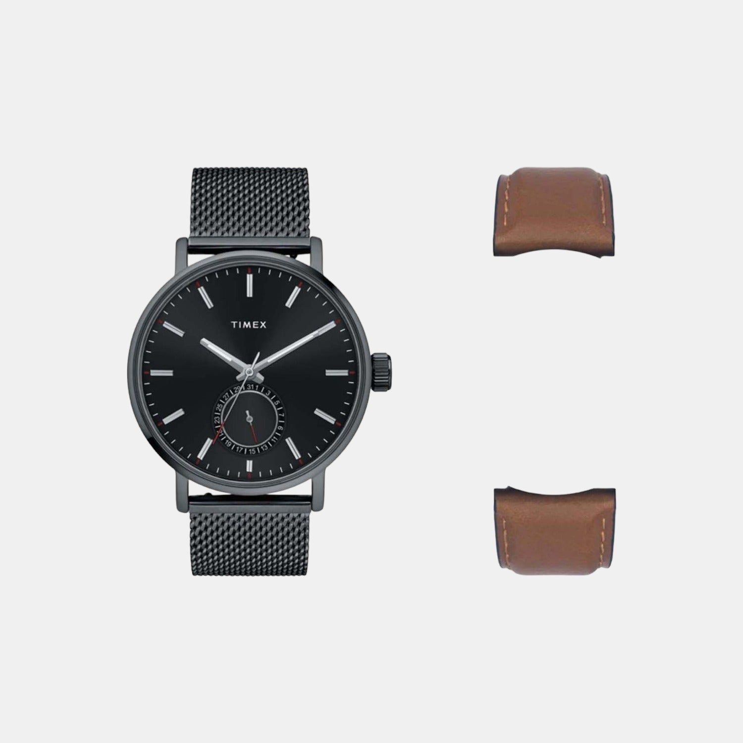 Timex Fashion Men Quartz Black Dial Analog Stainless Steel Watch TWEG20004