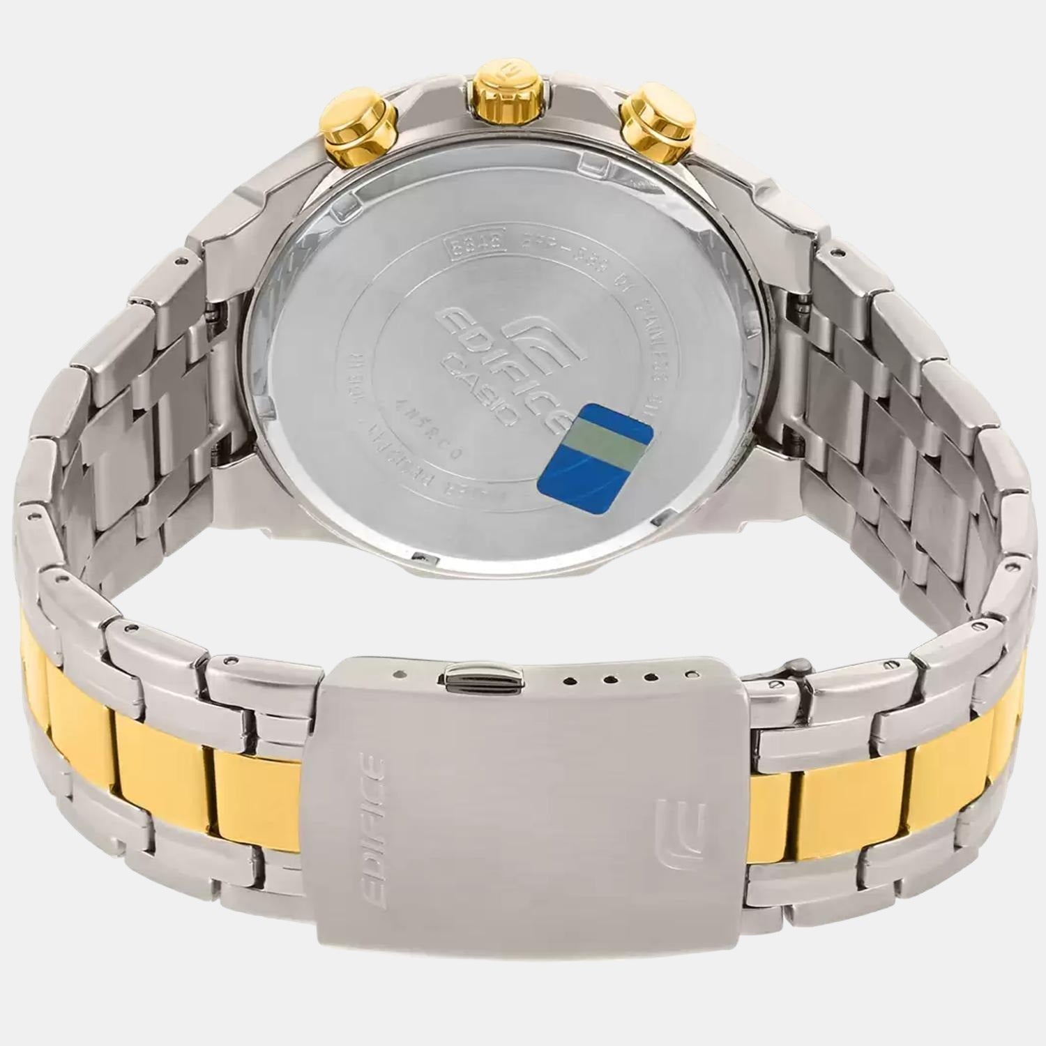 Casio Edifice Men Quartz Gold Dial Chronograph Stainless Steel Watch EX189 - view 5