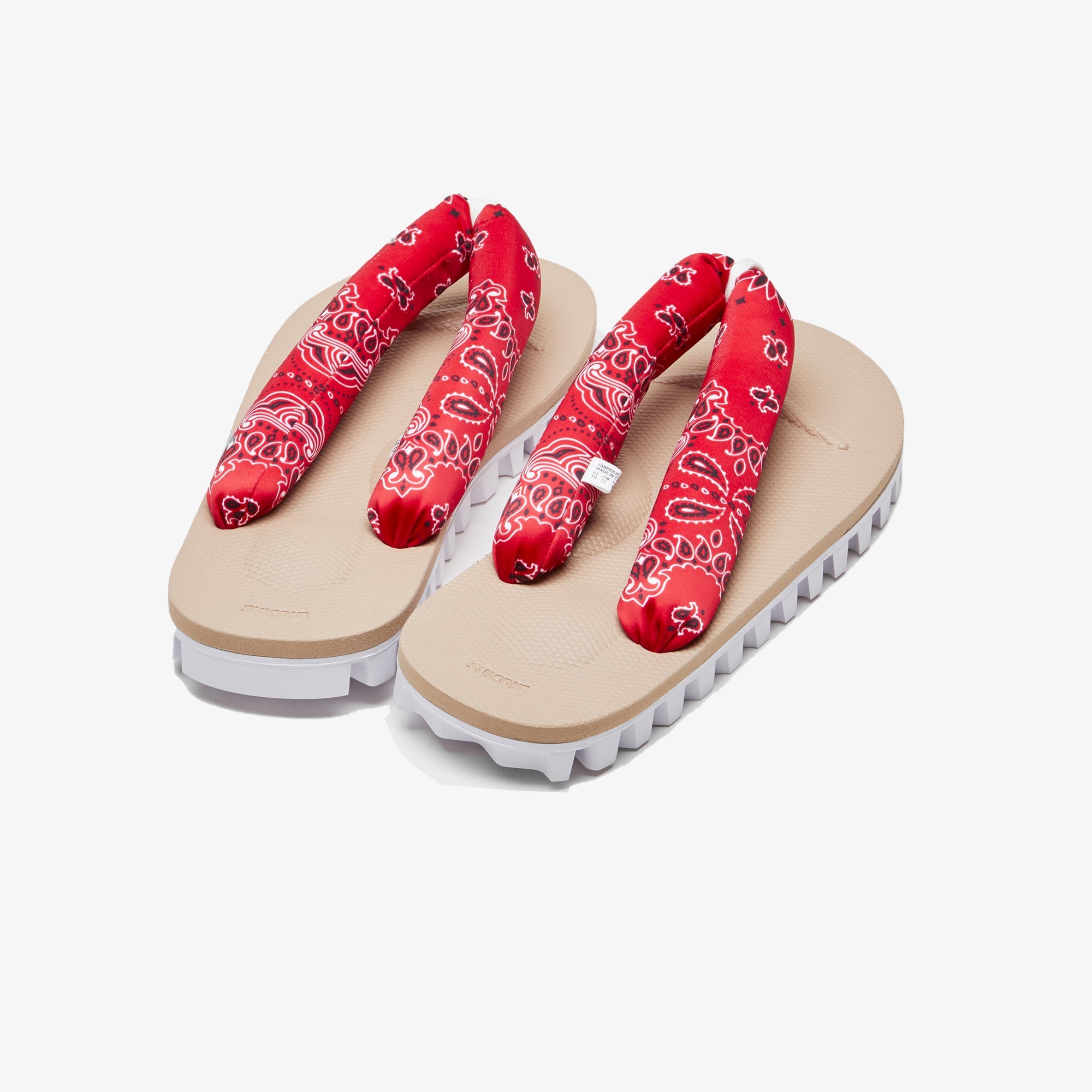 Suicoke | NEEDLES GETA THONG-STRAP { RED/BEIGE - view 3