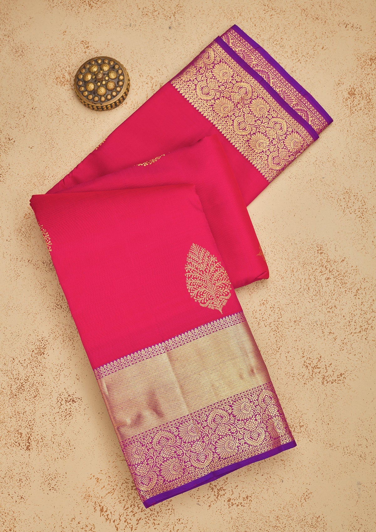 Koskii Rani Pink Zariwork Pure Silk Saree – Women's