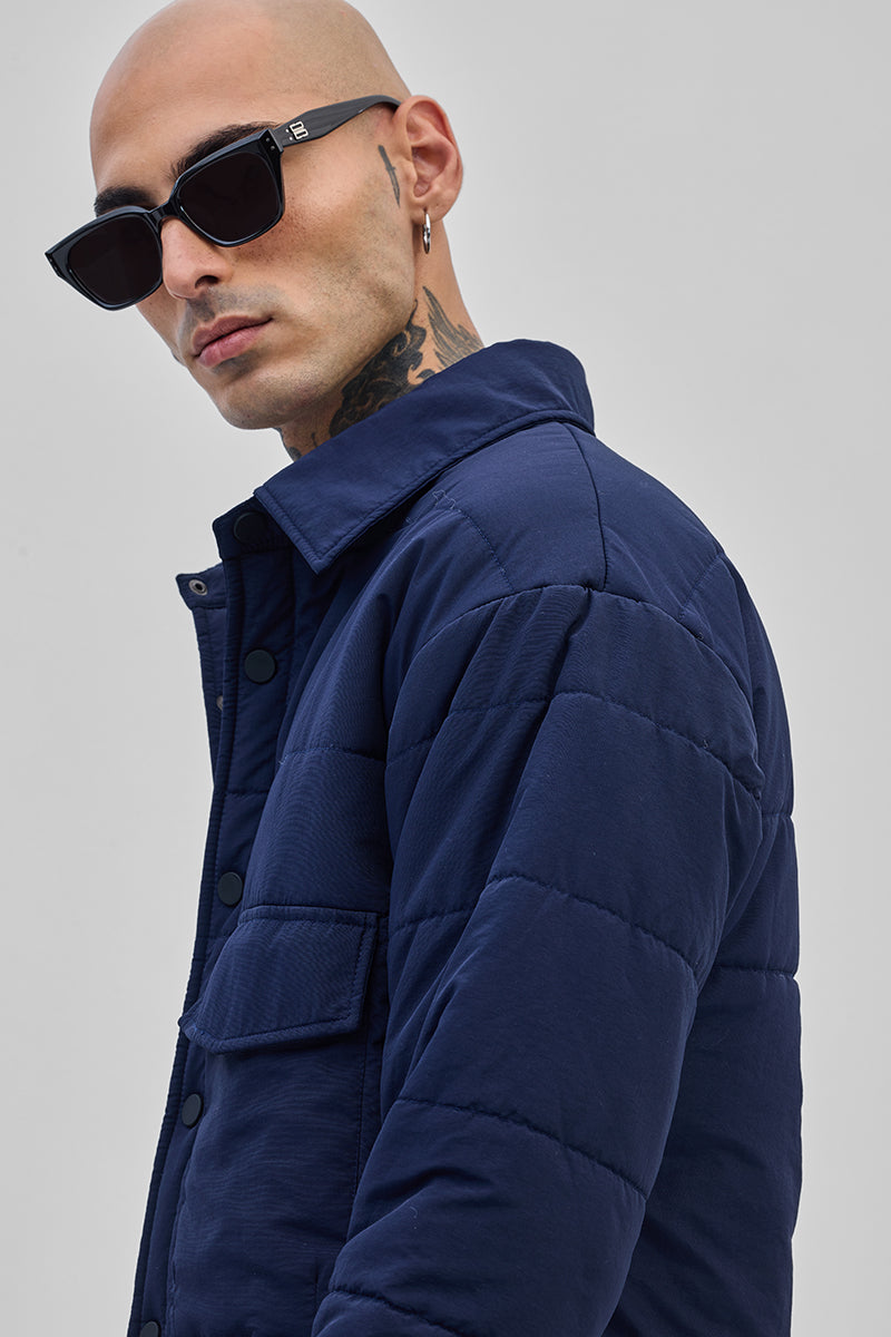 SNITCH Navy Double Pocket Jacket - view 8