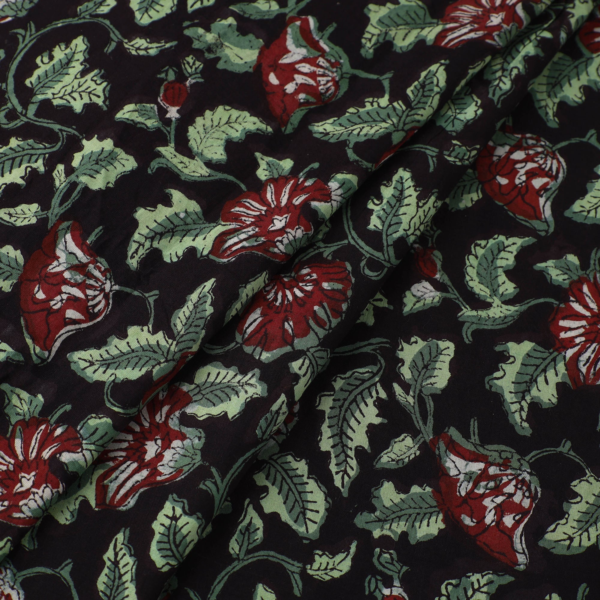 HAVELI CHRONICLES Block Printed Cotton Jahota Fabric 20 - view 2
