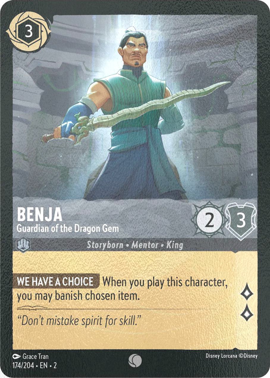 Floodborn cold foil – Lorcana Benja - Guardian of the Dragon Gem - 174/204 [Rise Of The Floodborn] [Cold Foil]