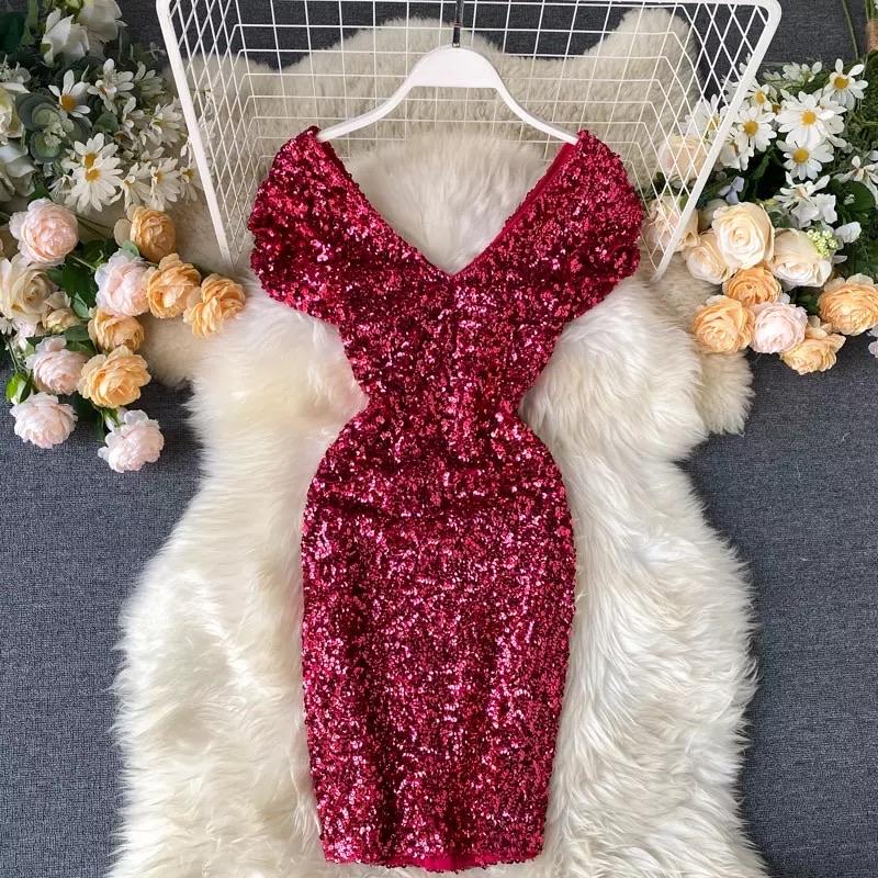 Alamode By Akanksha El Sequined Dress – Gold