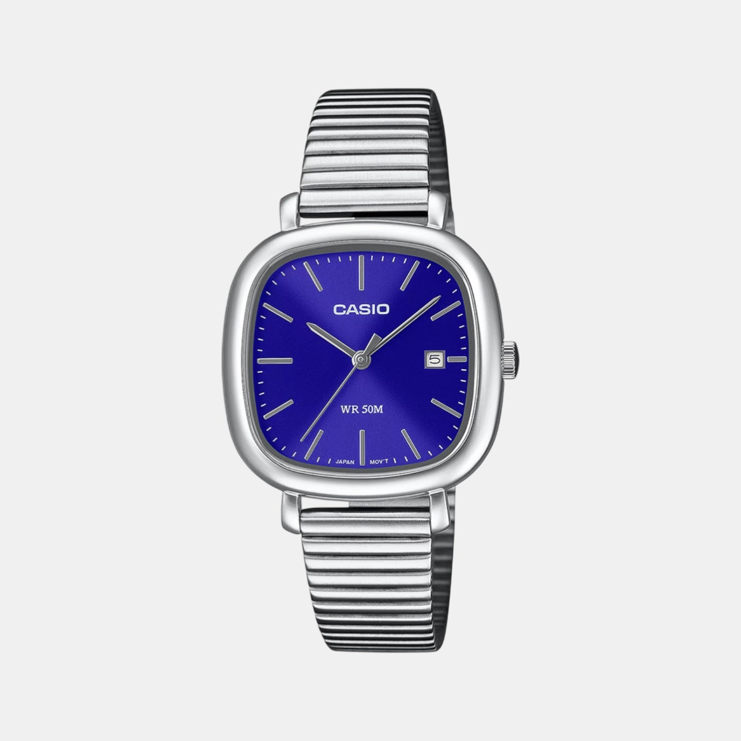Casio Enticer Women Quartz Blue Dial Analog Stainless Steel Watch A2462