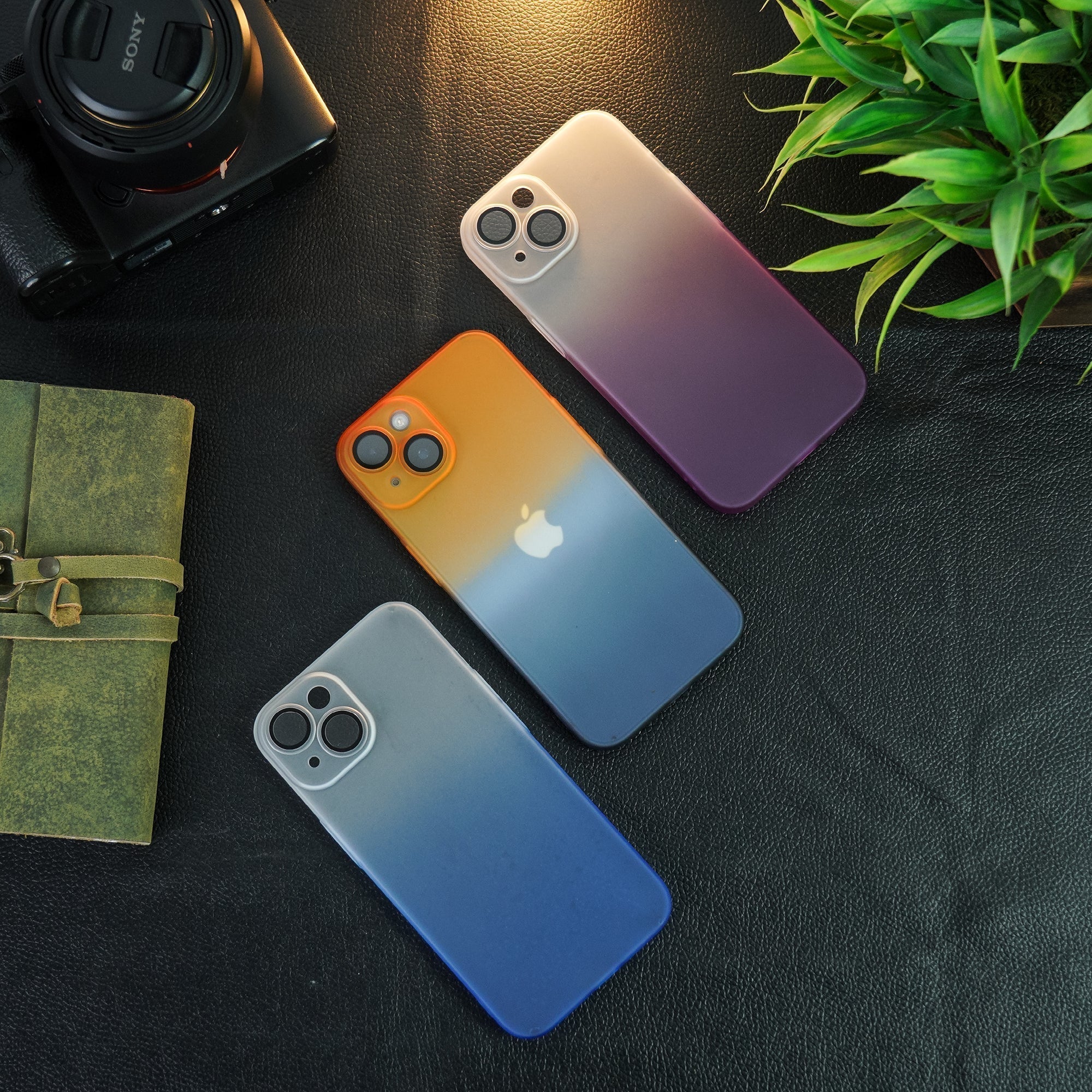 Apple iPhone 14 Series Frosted Matte Gradient Back Case