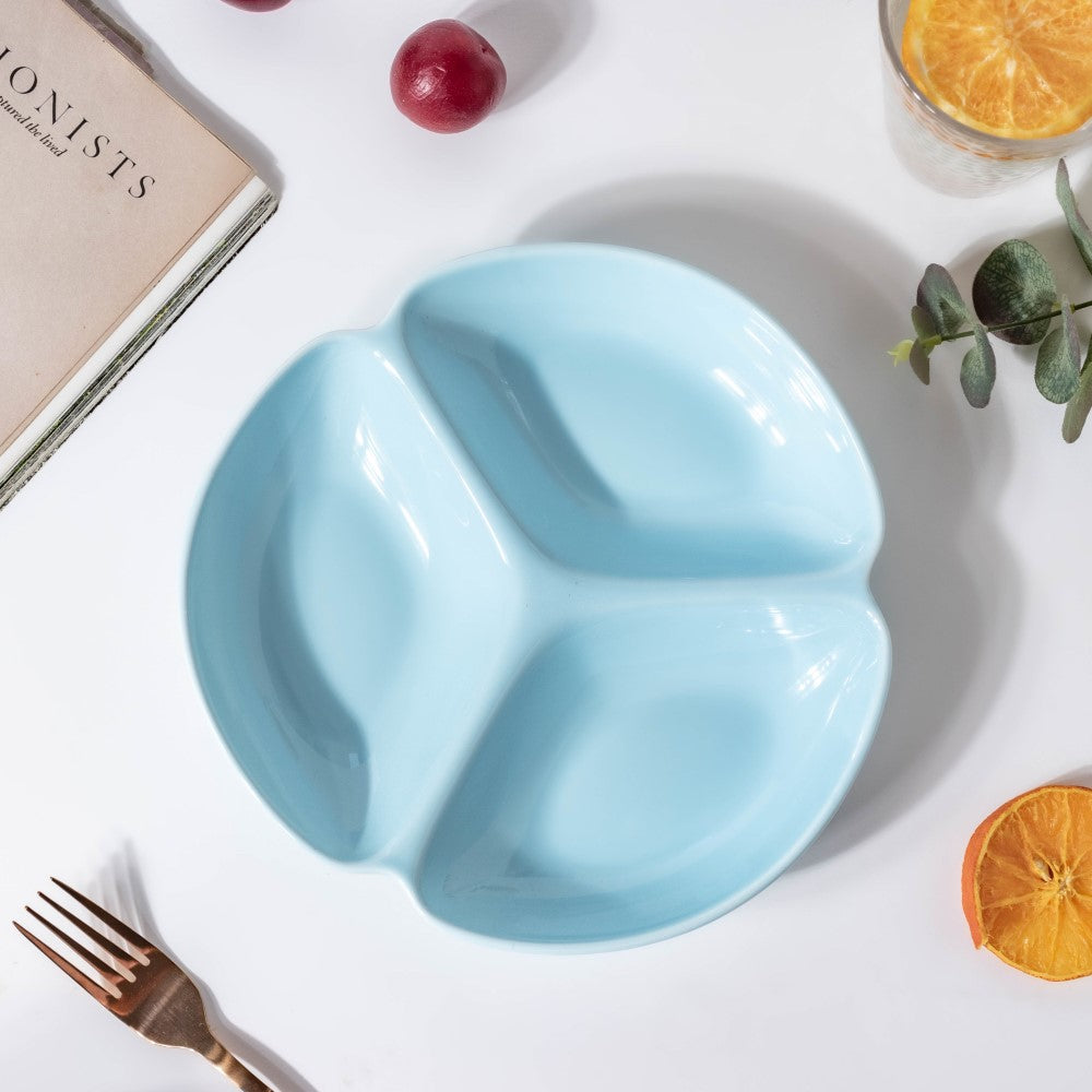 Nestasia Ceramic Round Section Plate Blue - view 4