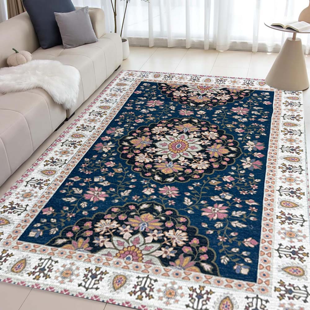 Urban Space Home Furnishing Digital Printed Premium Chenille Floor Carpet Mat, Super Soft Rug with Anti-Skid Backing, Modern Persian Carpet - CR001